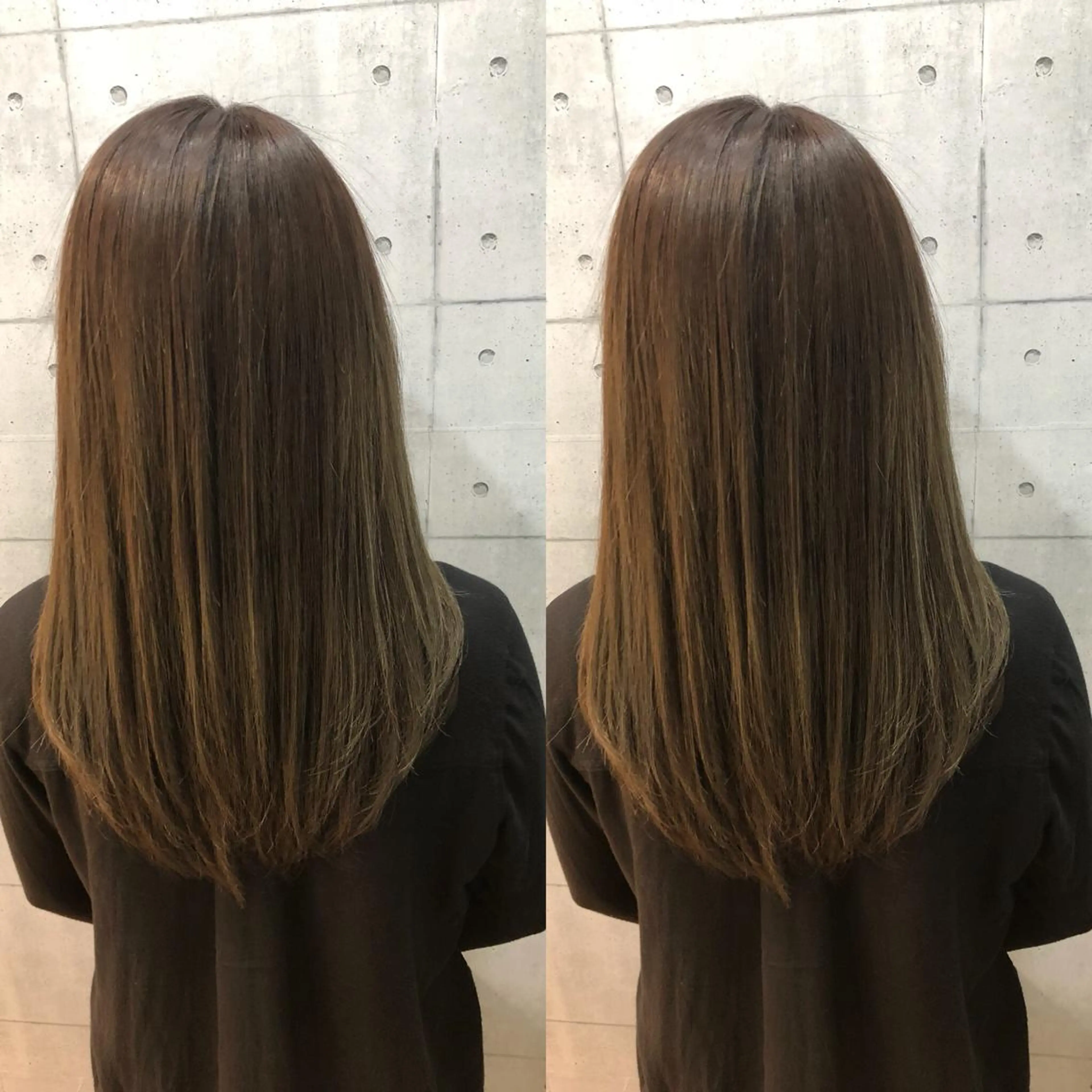 ロング カラー 金沢 広美のヘアスタイル