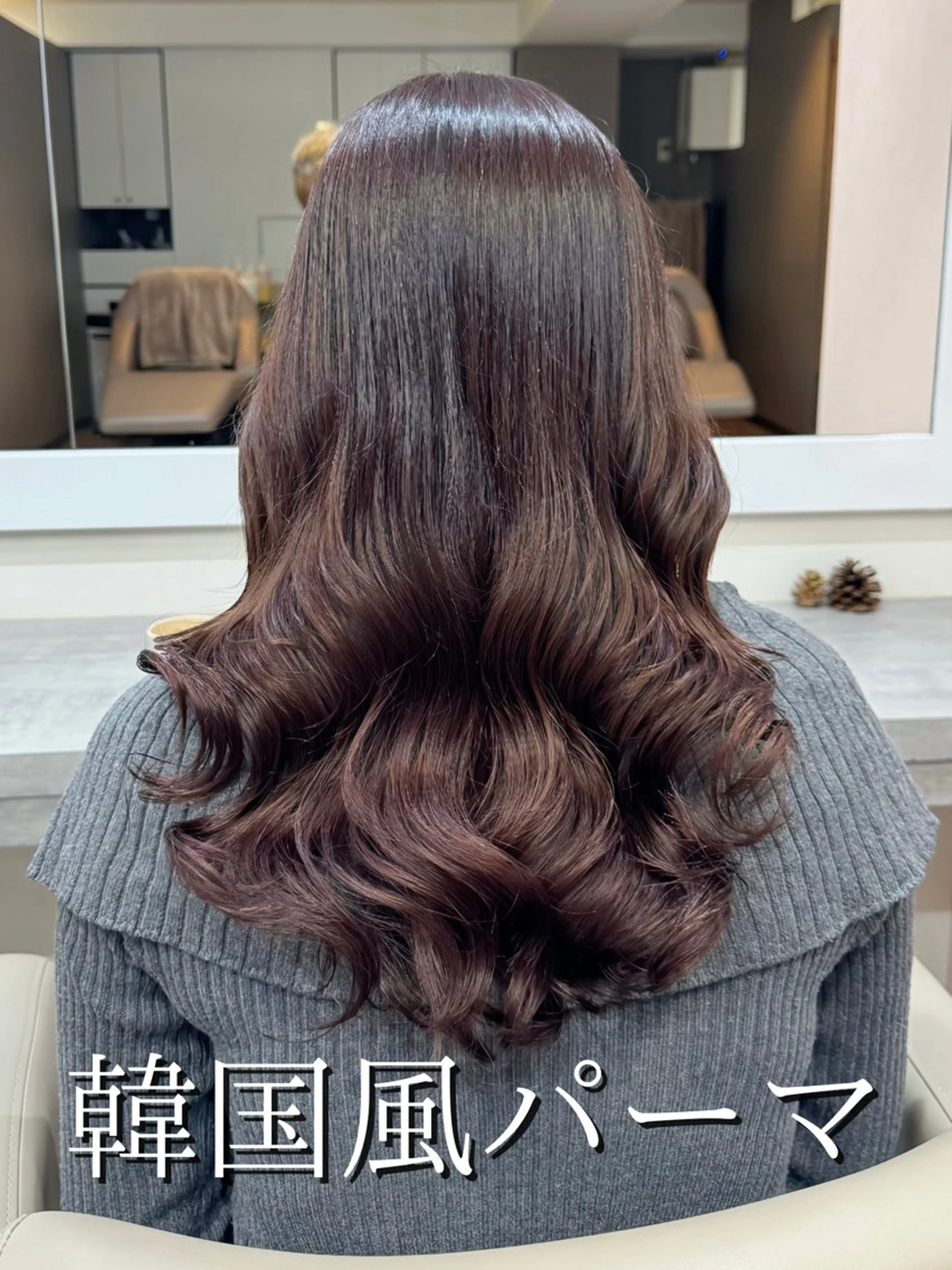 セミロング カット パーマ Ammy 池袋所属・韓国ヘア&耳ツボ💎 池袋/himeriのヘアスタイル