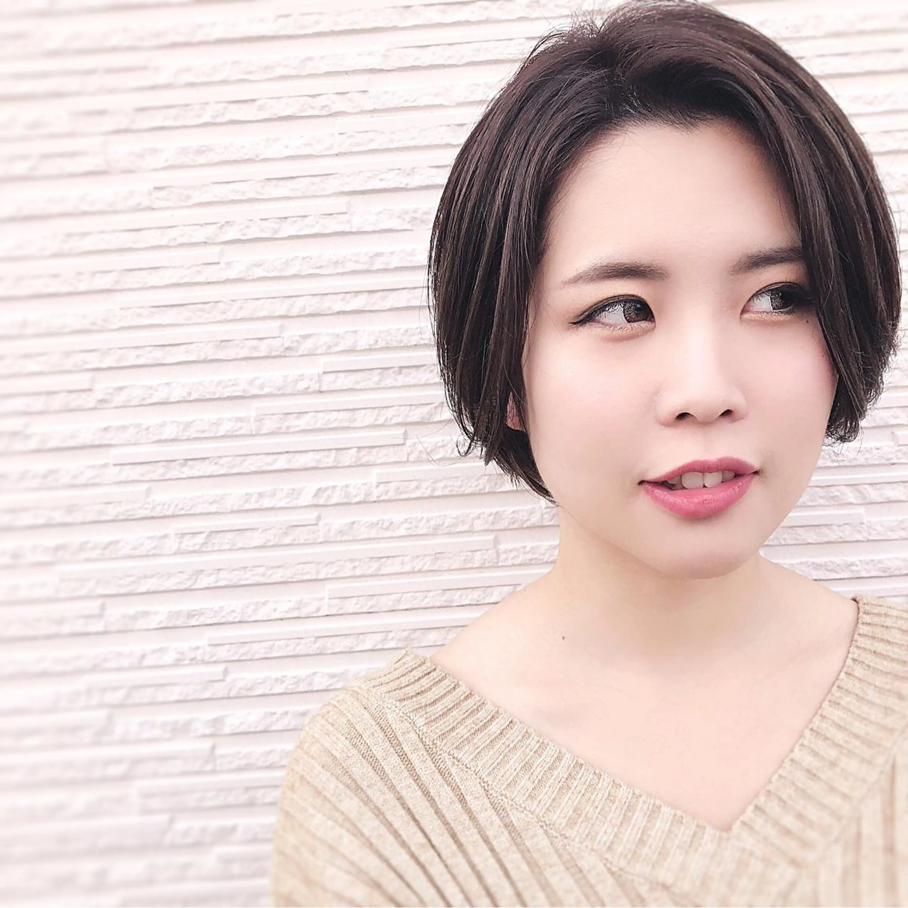 ショート カラー ハイライトカラー ハイライト カット ヘアカラー トリートメント 名畑 裕貴のヘアスタイル