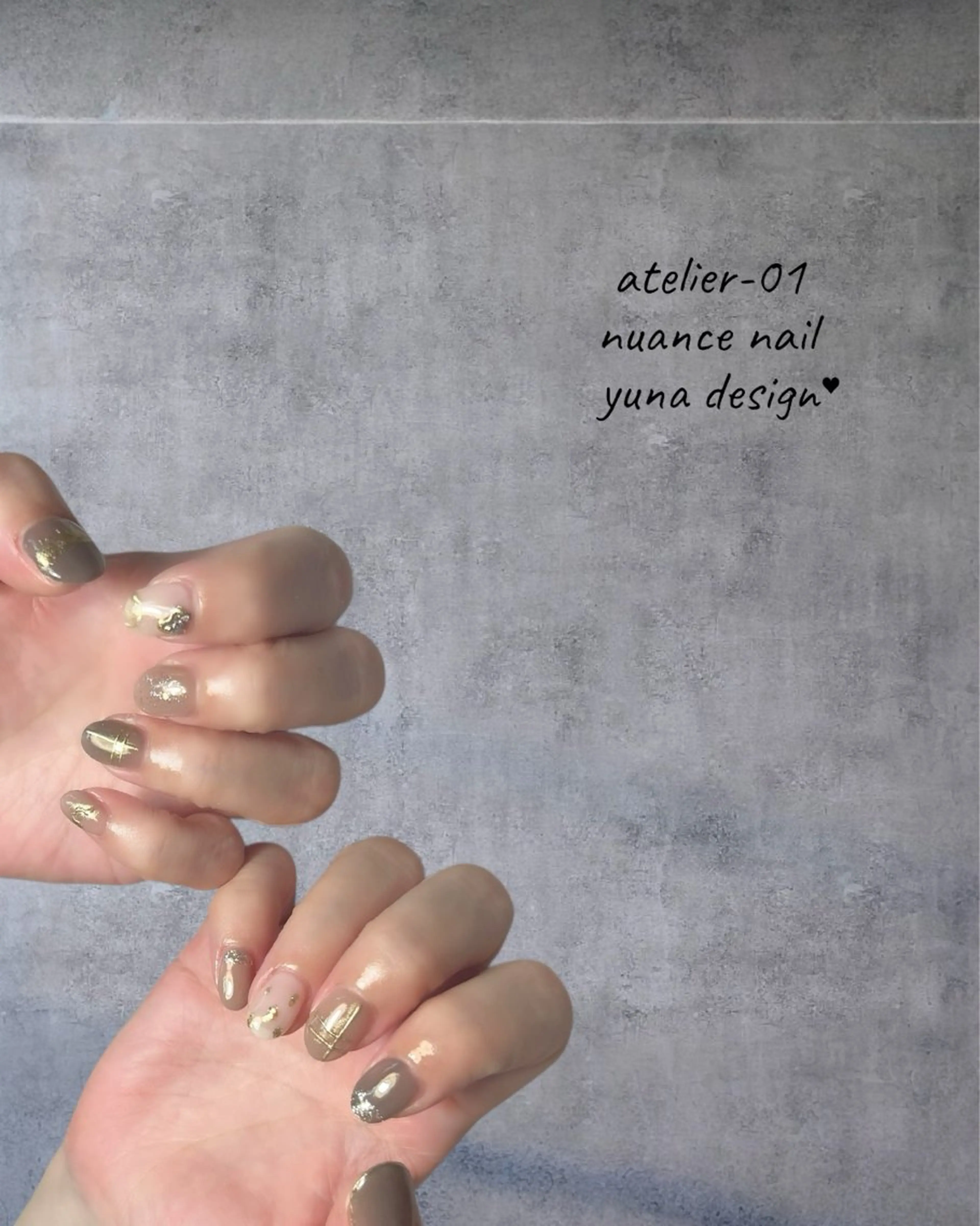 ネイル アートネイル ニュアンスネイル シンプルネイル ハンドネイル 🩵atelier- 01 優奈🩵のネイルデザイン