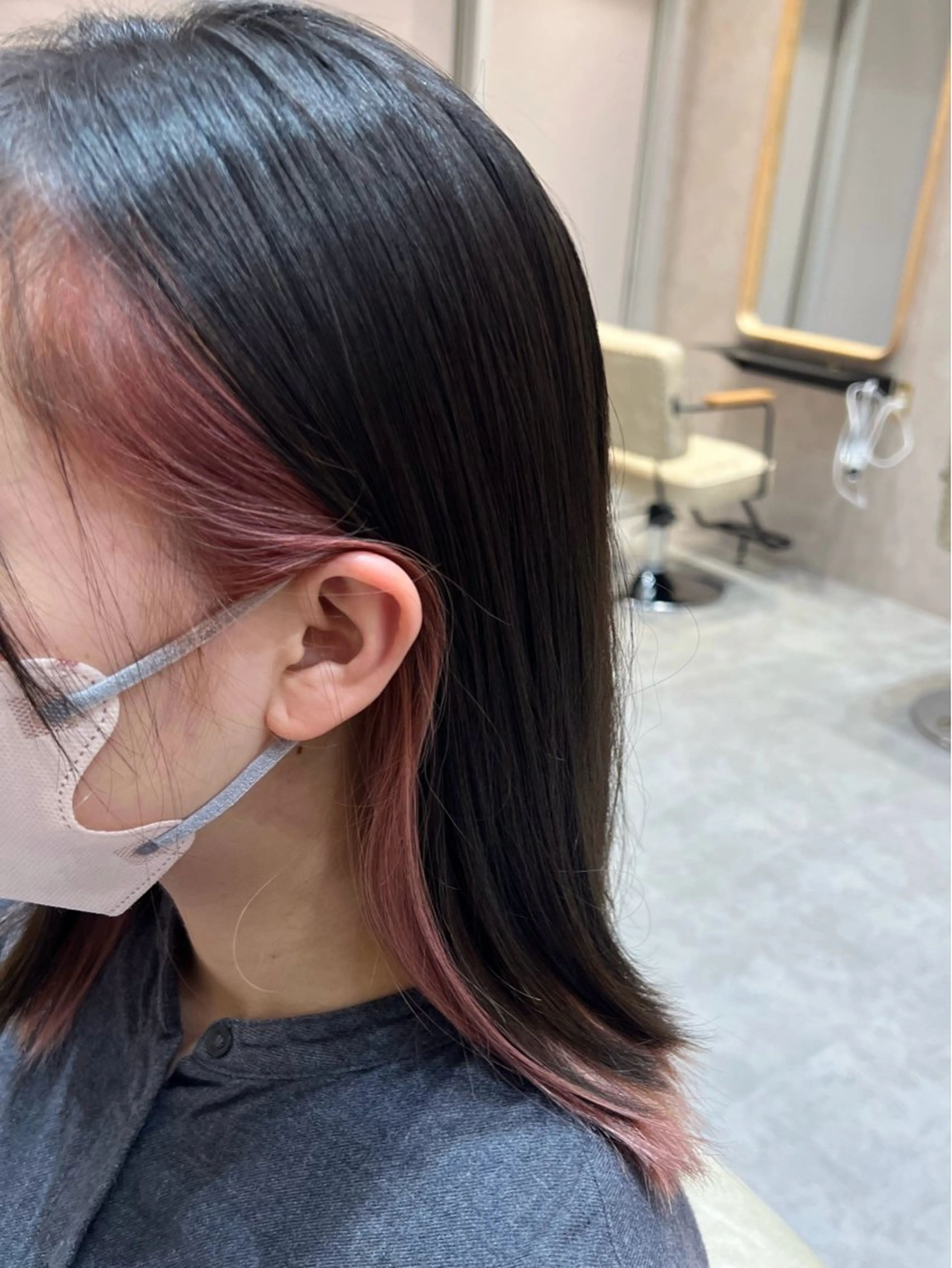 ミディアム カラー ブリーチ ケアブリーチ デザインカラー ハイトーンカラー インナーカラー ヘアカラー 透明感/明るめ ヘア/kazui🐈のヘアスタイル