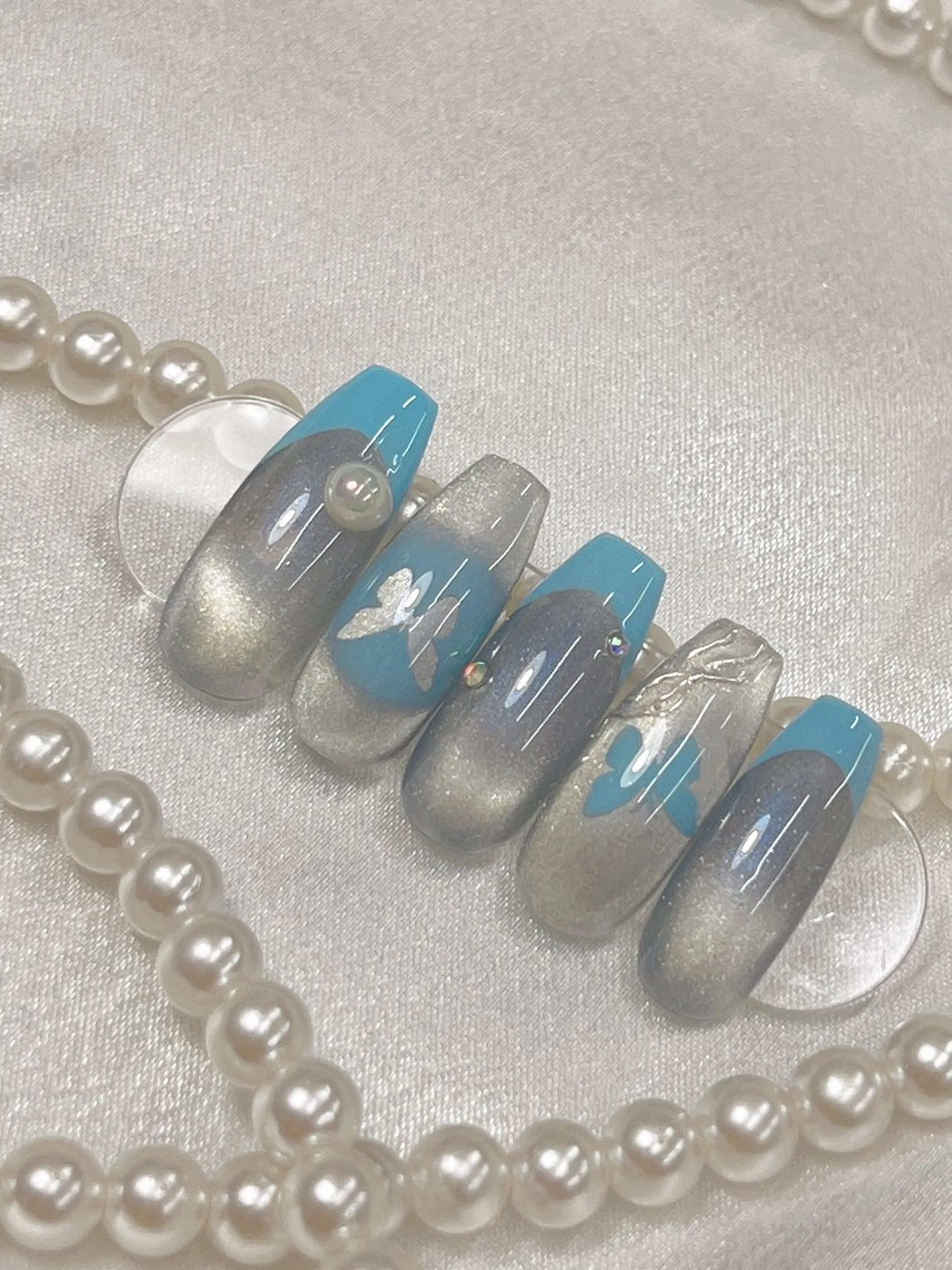 ネイル アートネイル マグネットネイル ハンドネイル bijou nails所属・bijou nails　蓮のネイルデザイン