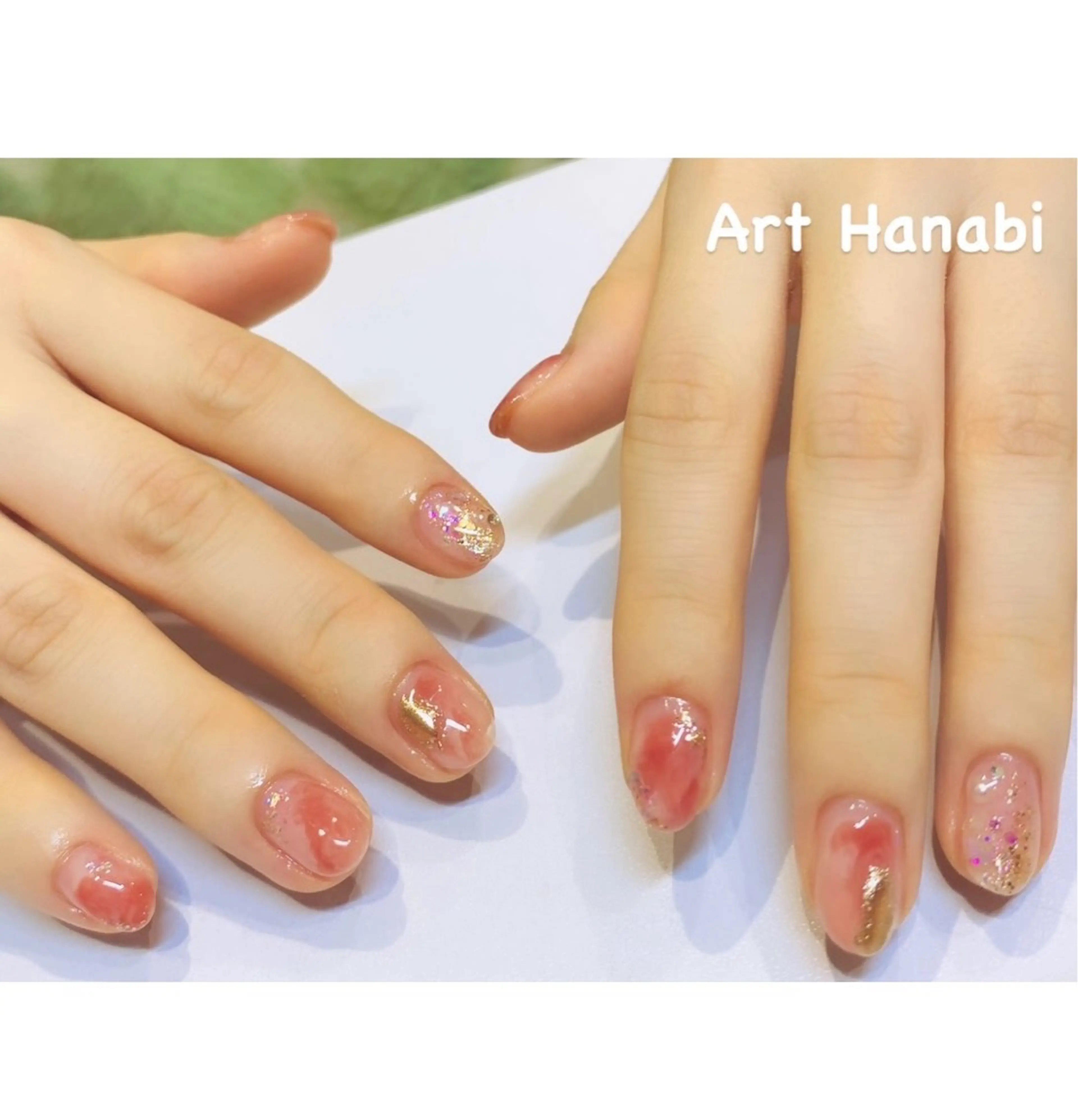 ネイル ニュアンスネイル ピンク Art Hanabi所属・Art Hanabi ミリのネイルデザイン