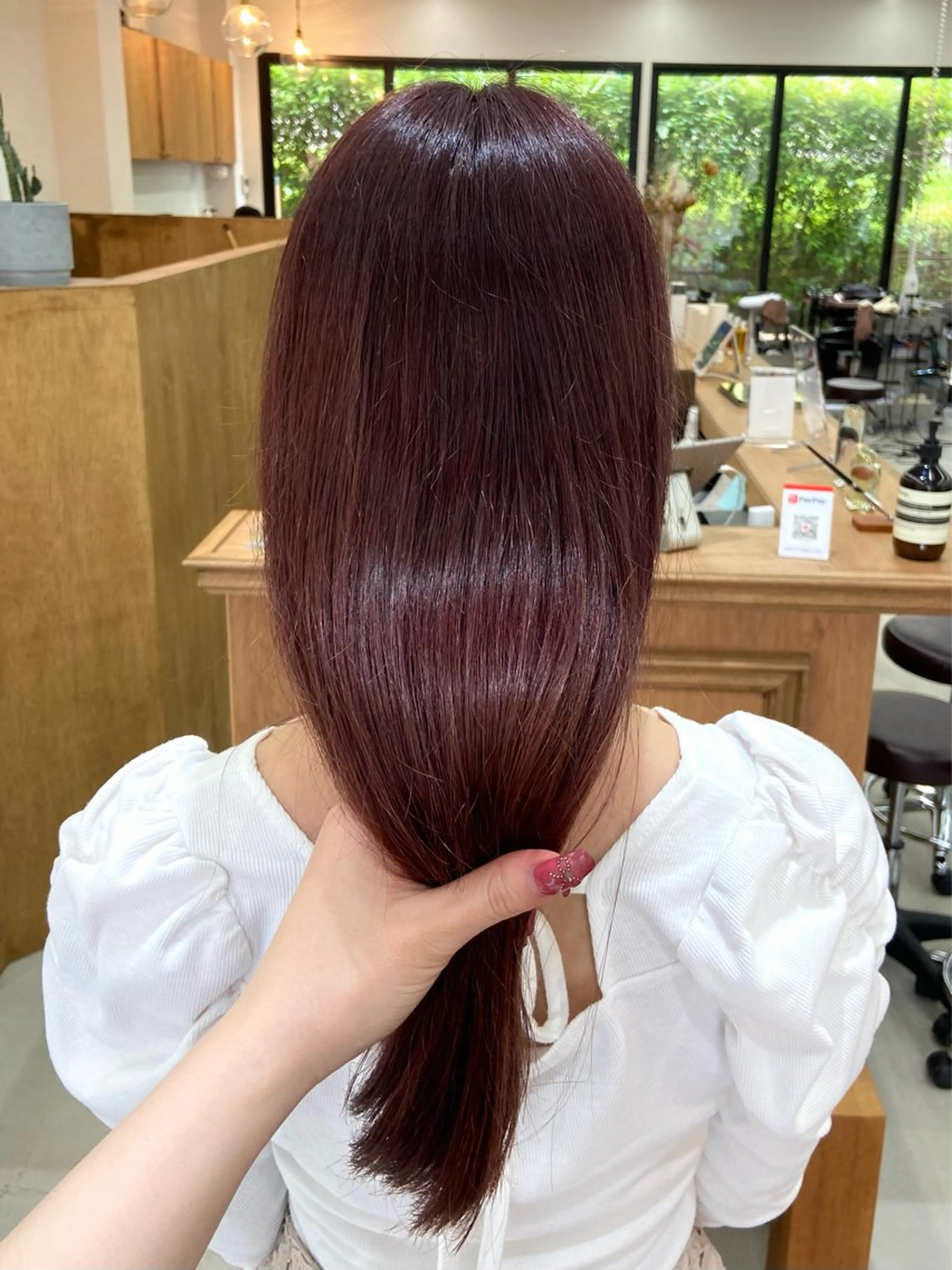 ロング カラー ラベンダーカラー ピンクカラー ピンクラベンダー ヘアカラー トリートメント mana／Wカラー／ ブリーチなし暖色のヘアスタイル