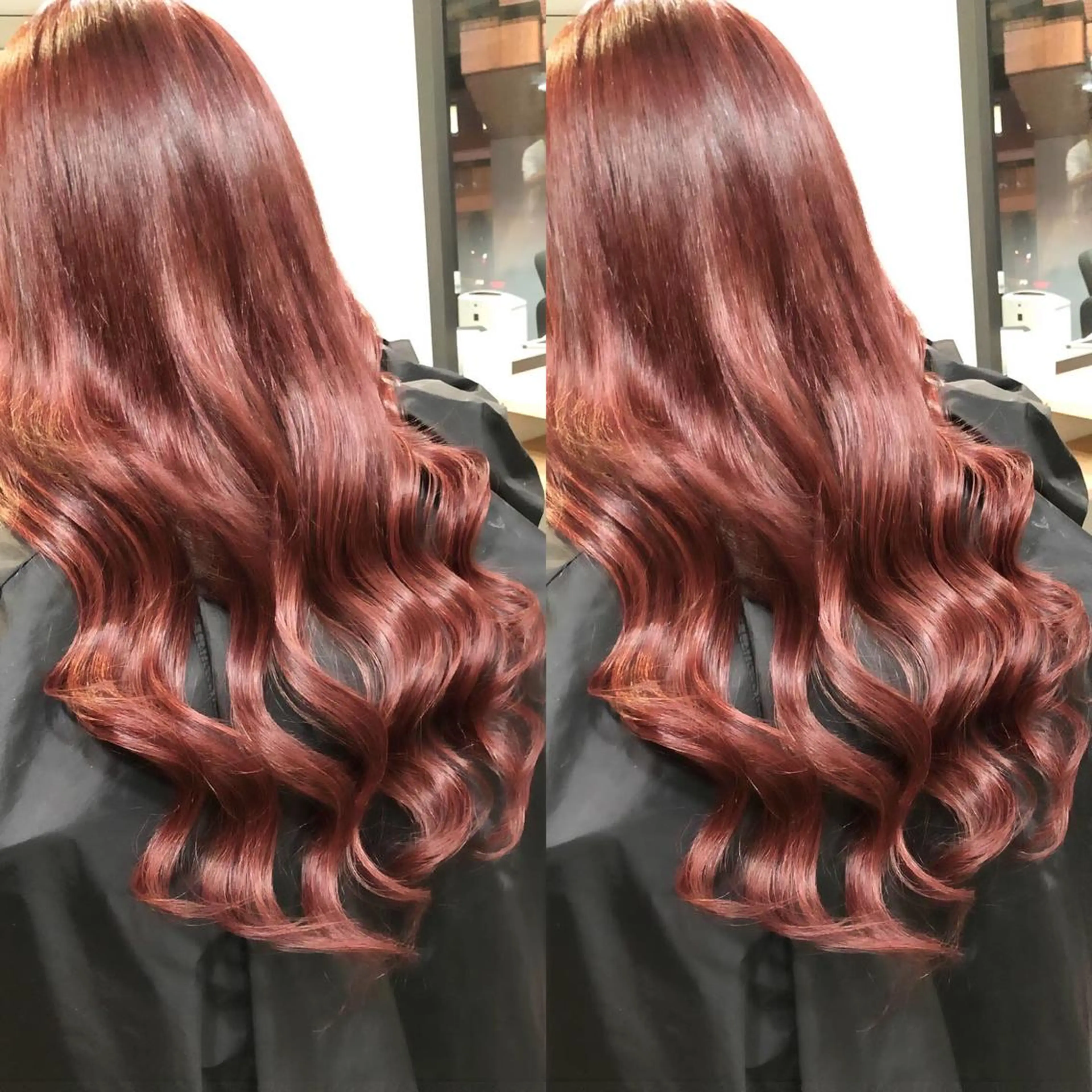 ロング カラー ヘアアレンジ シールエクステ ブラウンカラー ピンクカラー ピンクブラウン エクステ カット ヘアカラー トリートメント alpha. カラーエクステ下妻のヘアスタイル