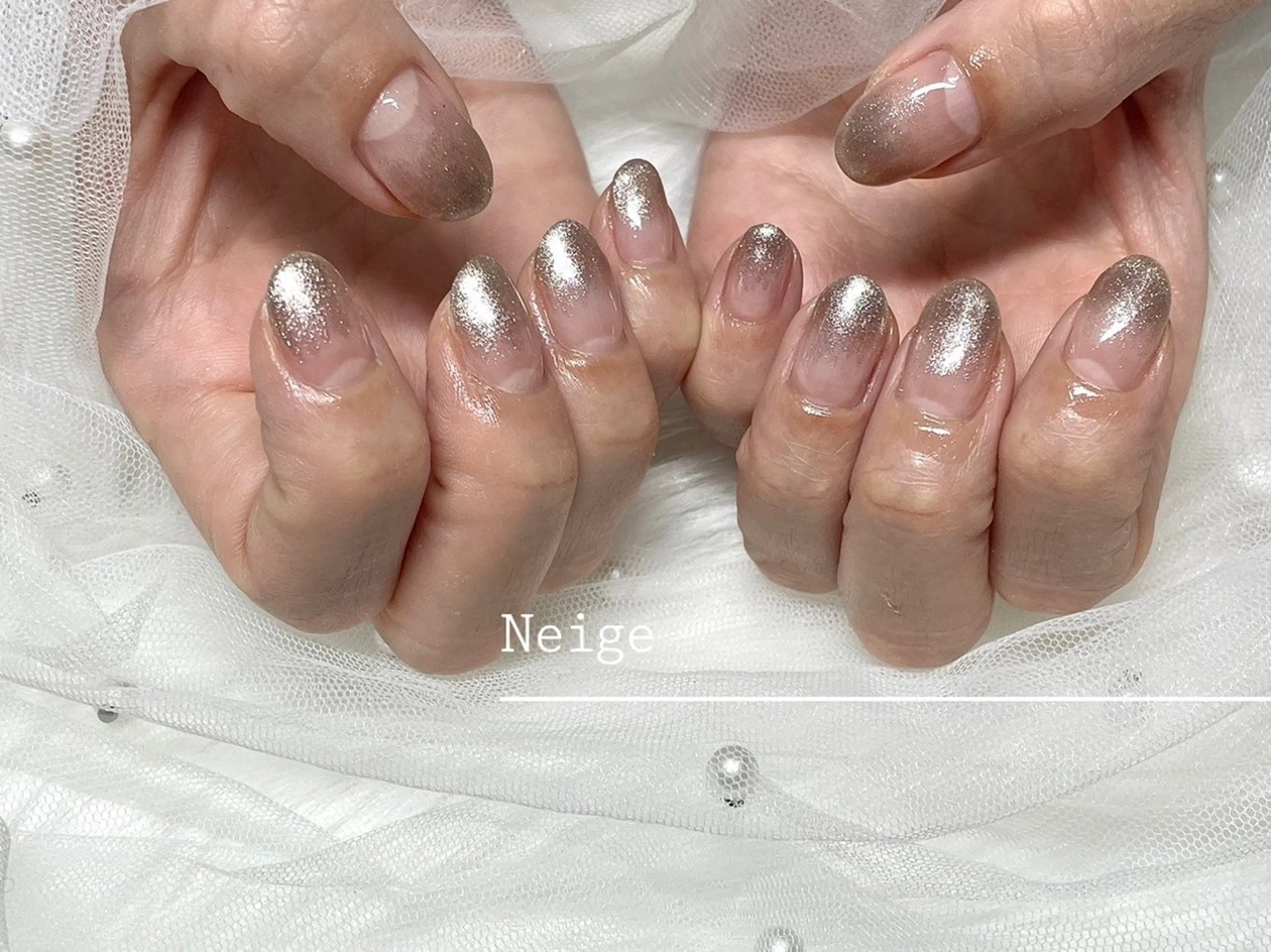 ネイル グラデーション マグネットネイル ハンドネイル Neige所属・Neige 𓂃 aiのネイルデザイン