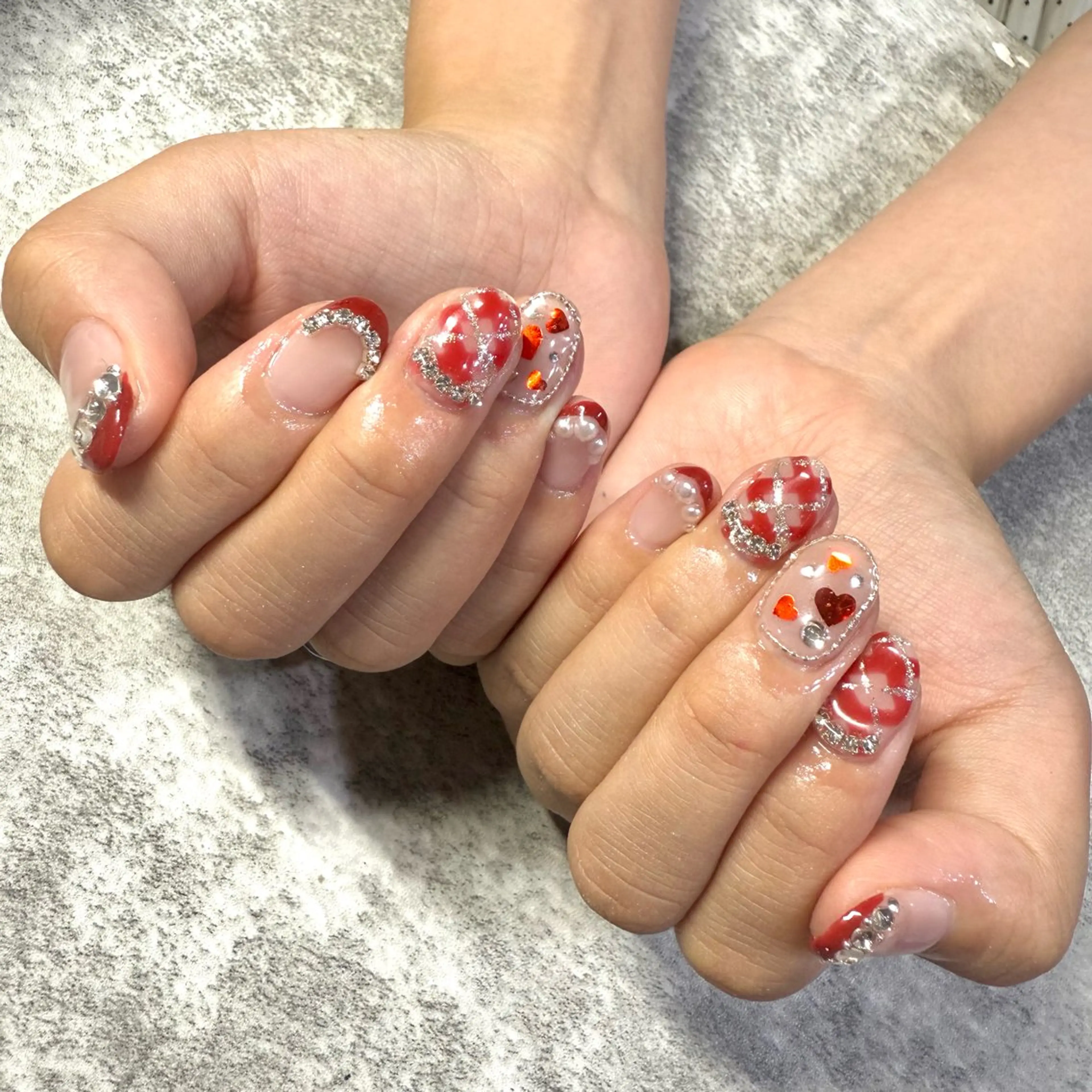 ネイル 持ち込み 赤色 ハンドネイル ★Rinail... .のネイルデザイン