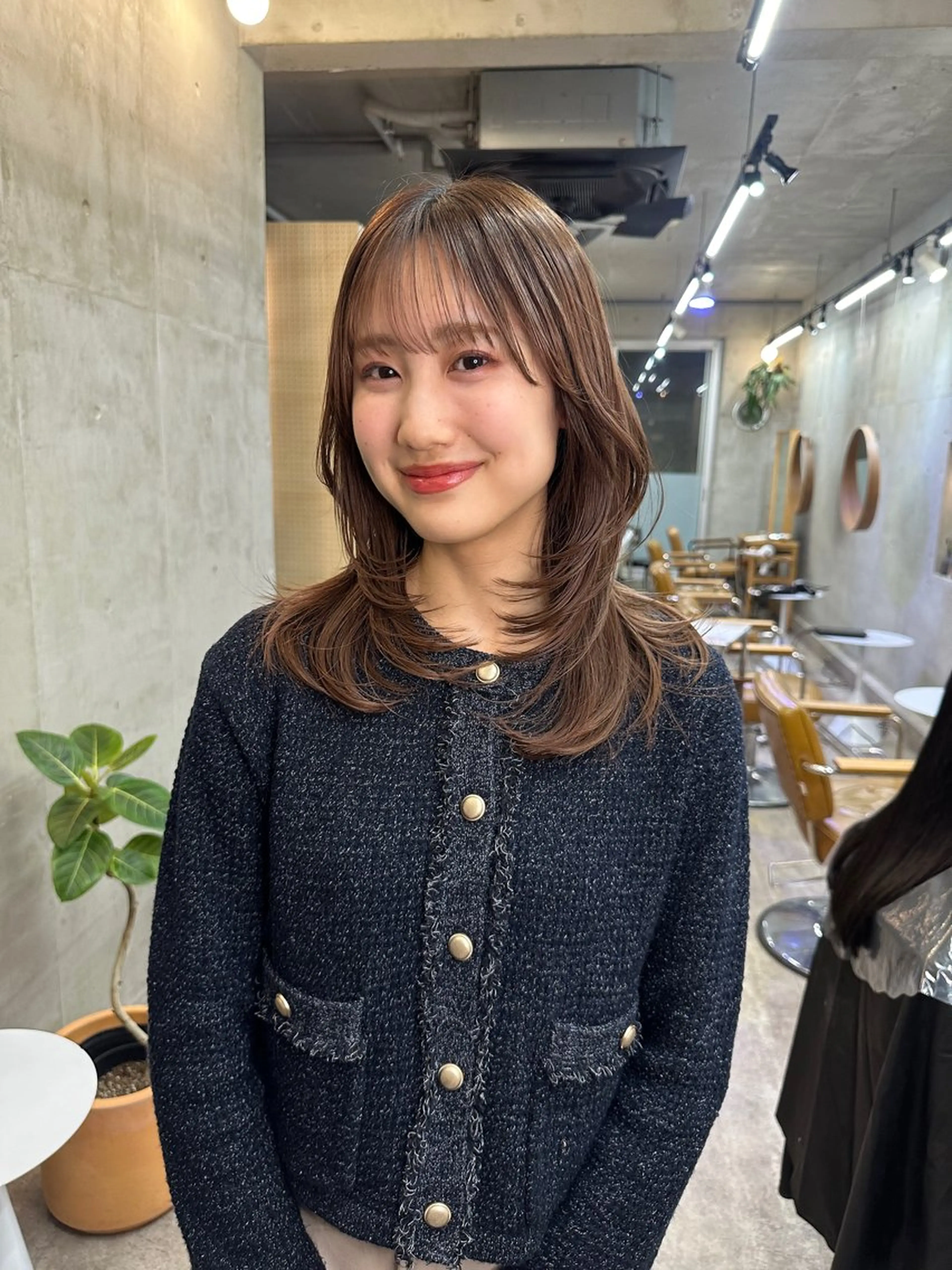 ミディアム カラー レイヤーカット カット ヘアカラー トリートメント レイヤーカット💫 ／HARUKA🎀のヘアスタイル