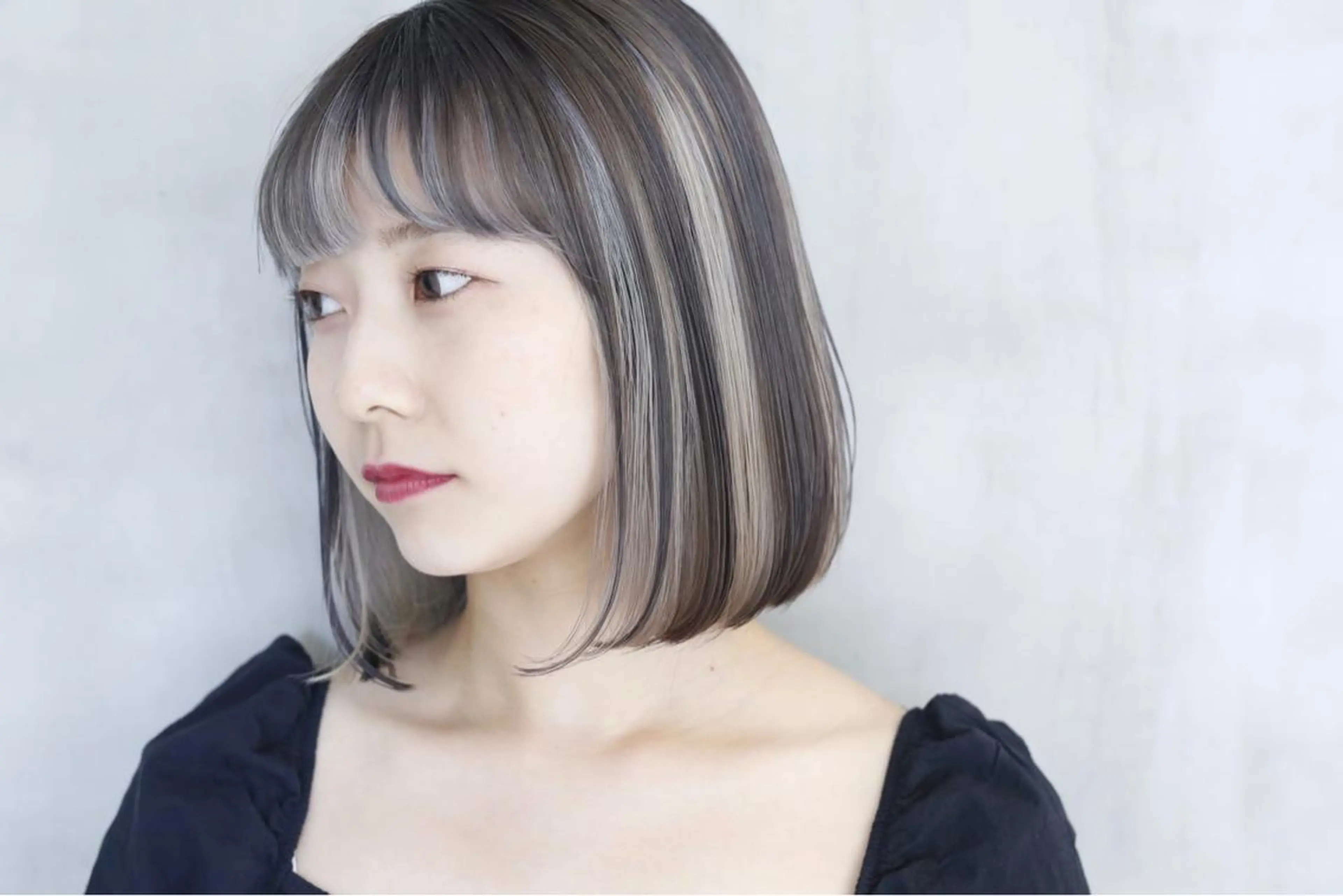 ミディアム カラー インナーカラー ill.所属・ill［イル］大須 ダブルカラー髪質改善のヘアスタイル