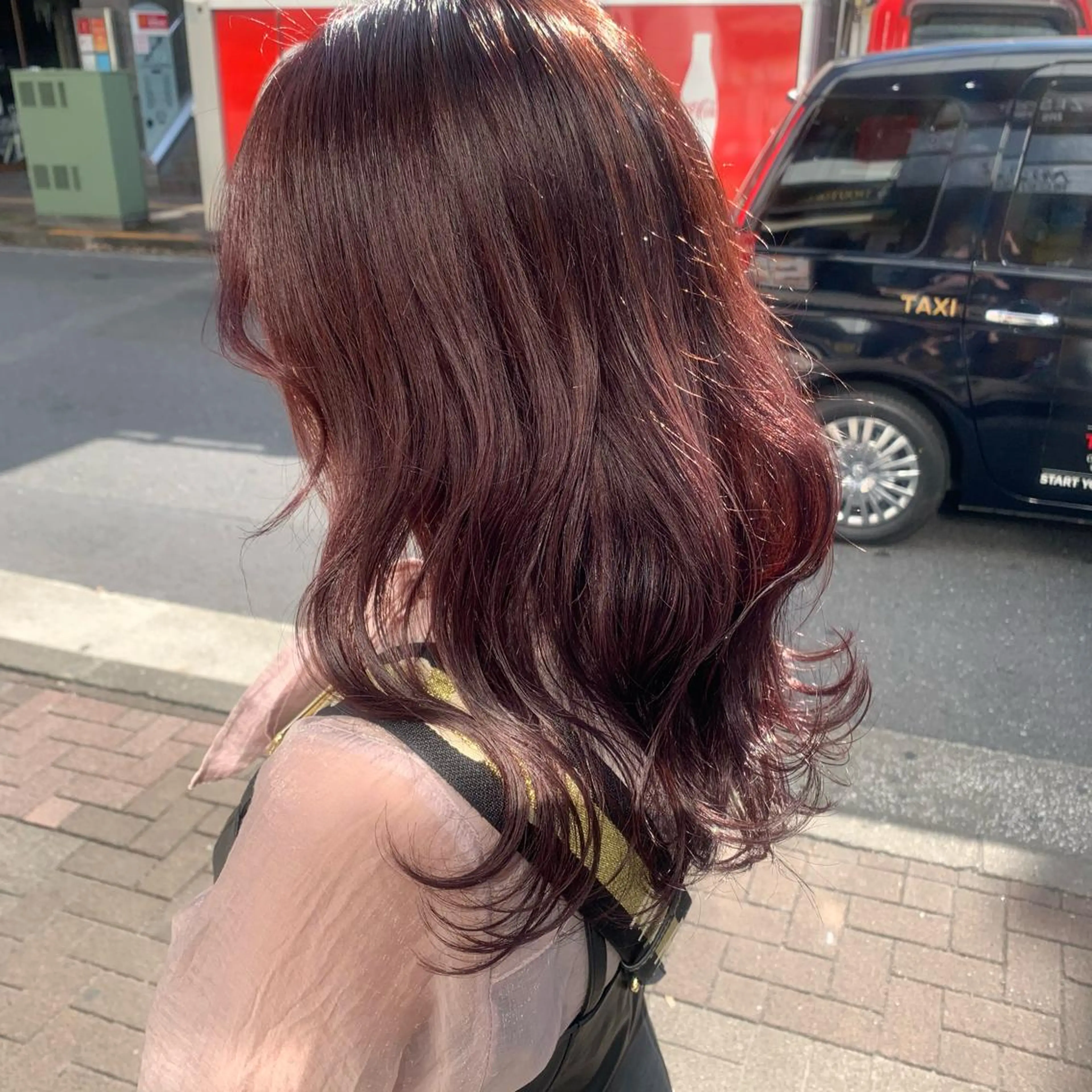 セミロング カラー ピンクカラー 韓国ヘア🦋 MIYUのヘアスタイル