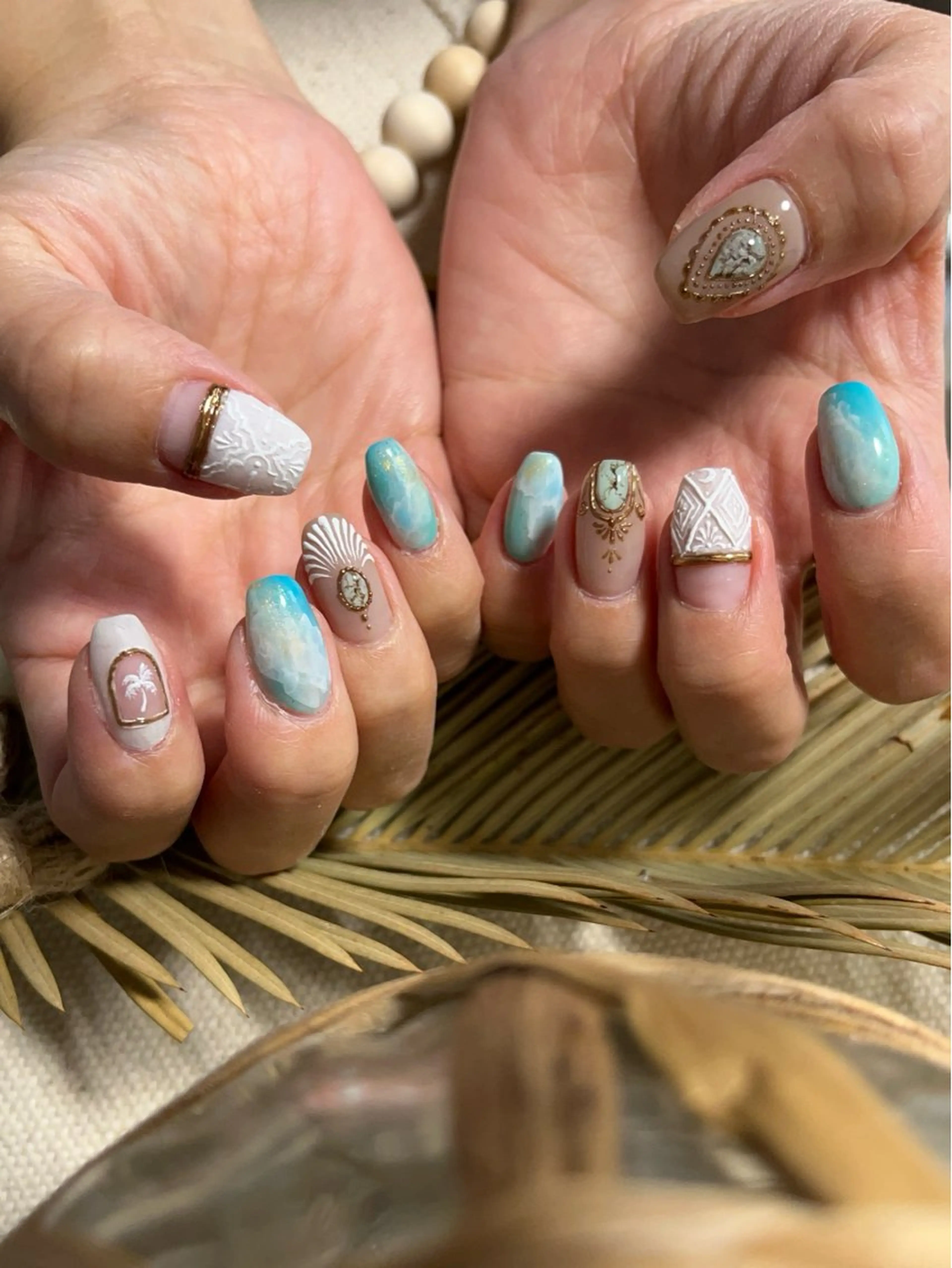 ネイル アートネイル ミラーネイル ハンドネイル Nailsalon E's cafeのネイルデザイン