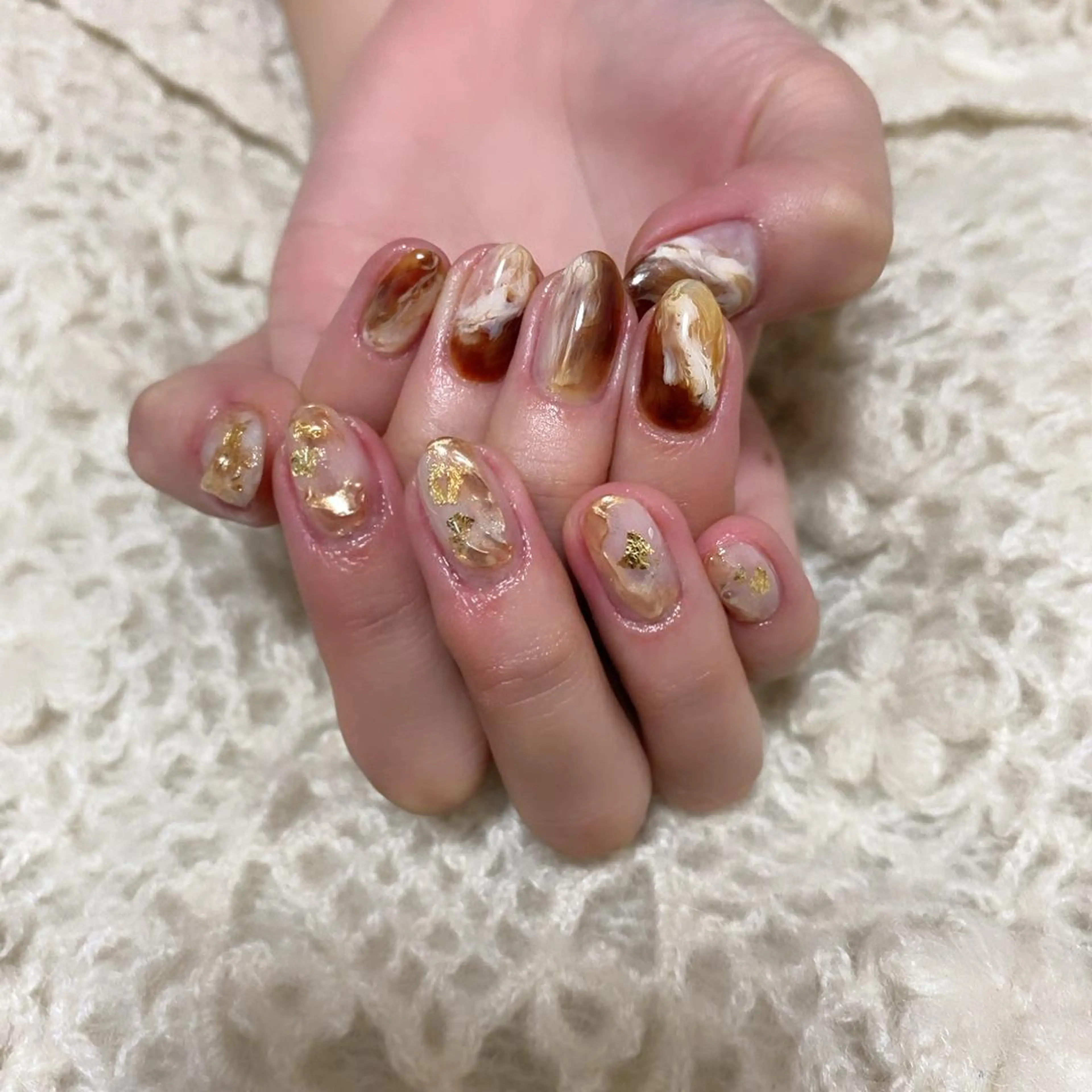 ネイル ラメ(グリッター) ハンドネイル 小河原 舞のネイルデザイン