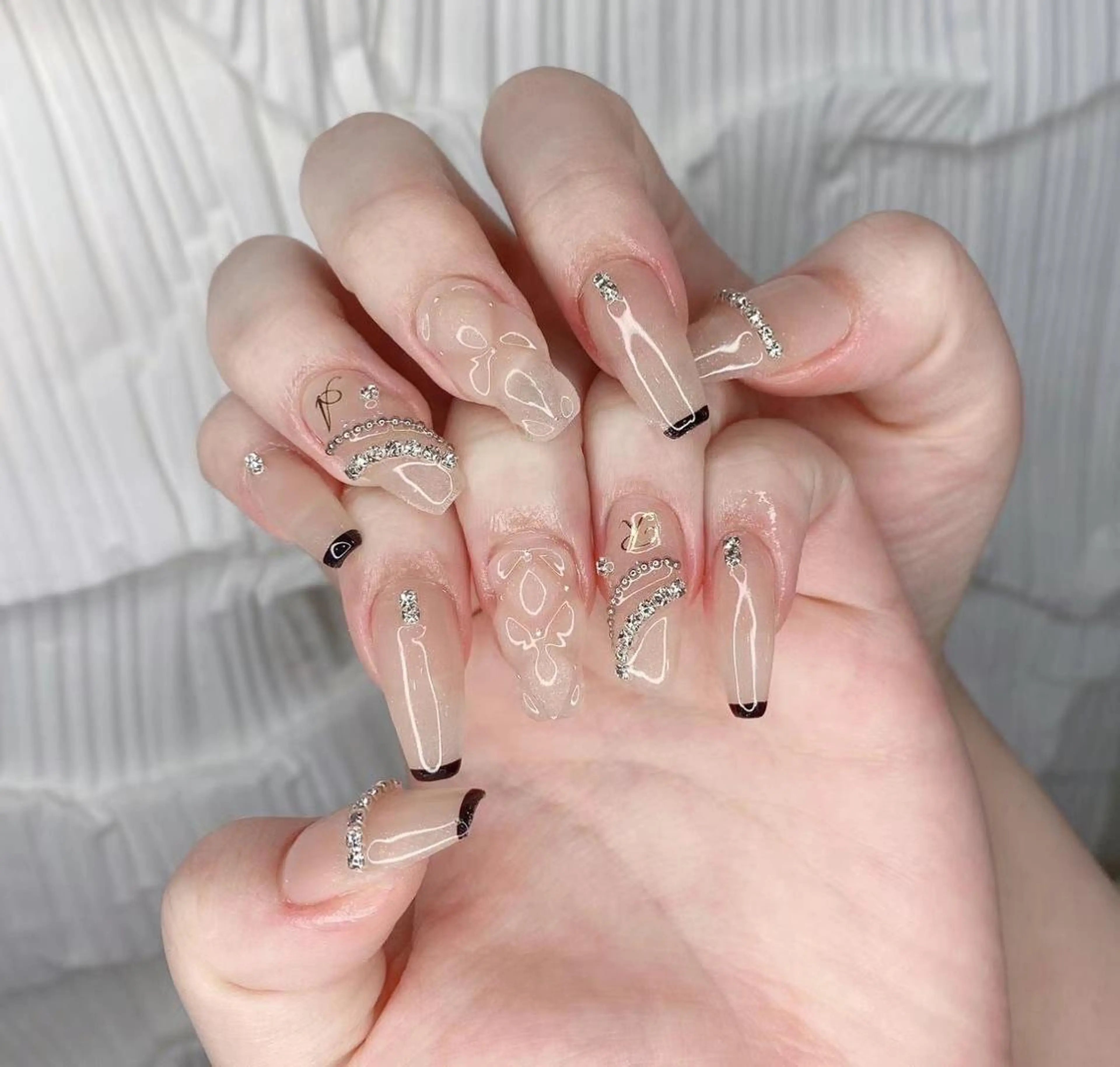 ネイル ハート 大理石ネイル(マーブル) My nail所属・babarla Nailのネイルデザイン