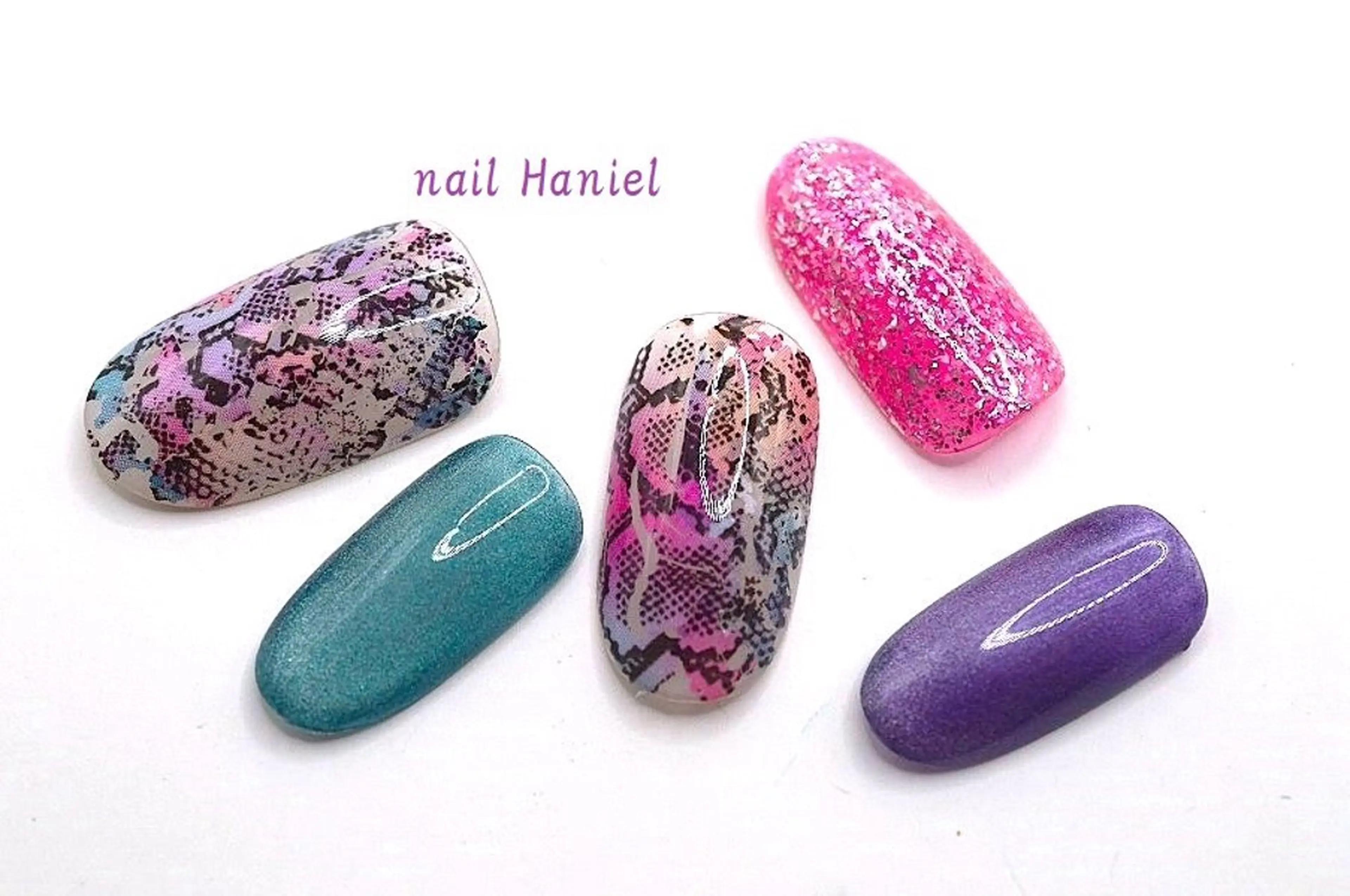 ネイル アートネイル ジェルネイル キラキラネイル 韓国ネイル ロングネイル nail Haniel所属・半蔵門サロンハニエル 魅神 ちよのネイルデザイン