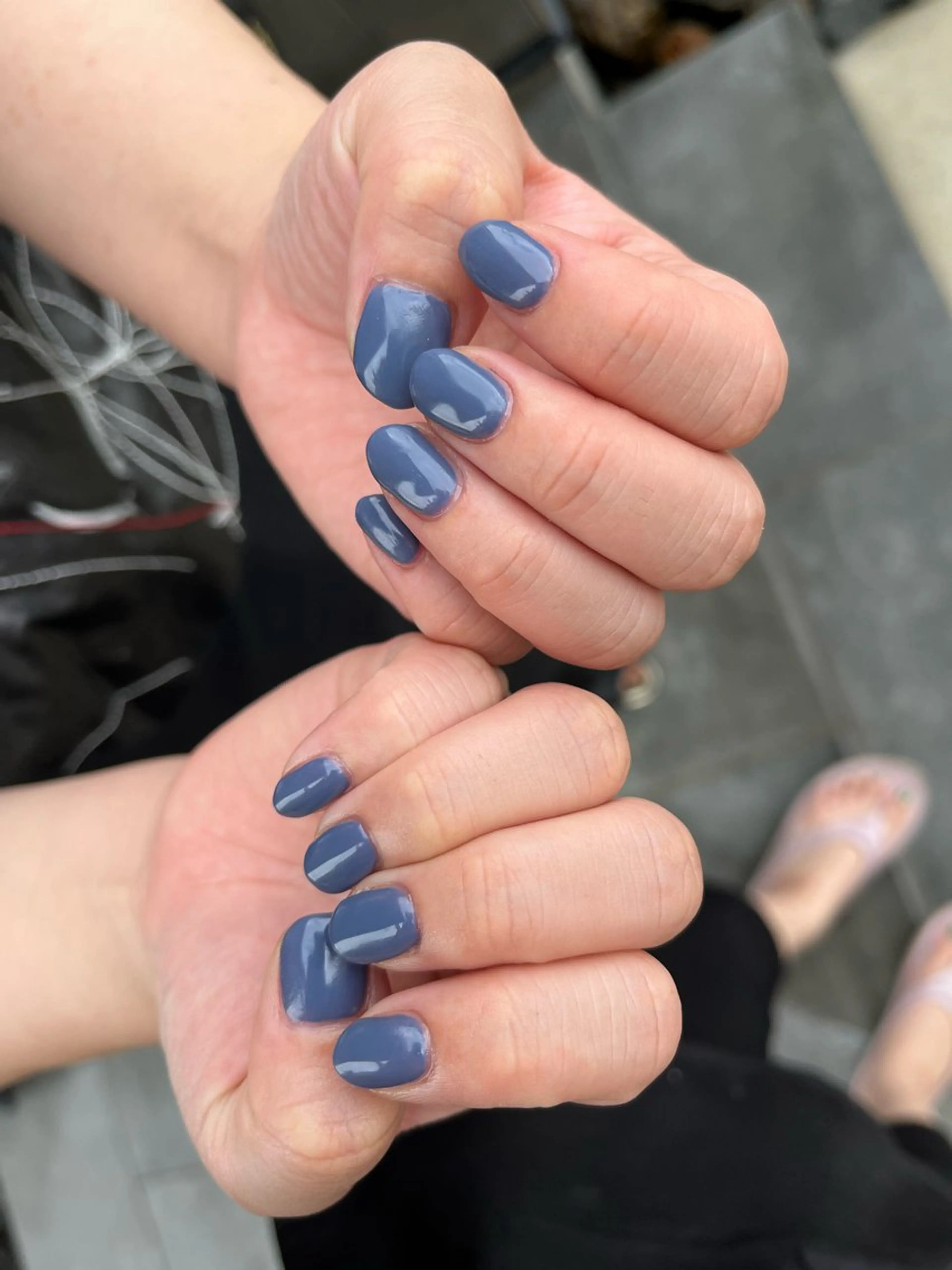 ワンカラー💅💜ラメグラの写真