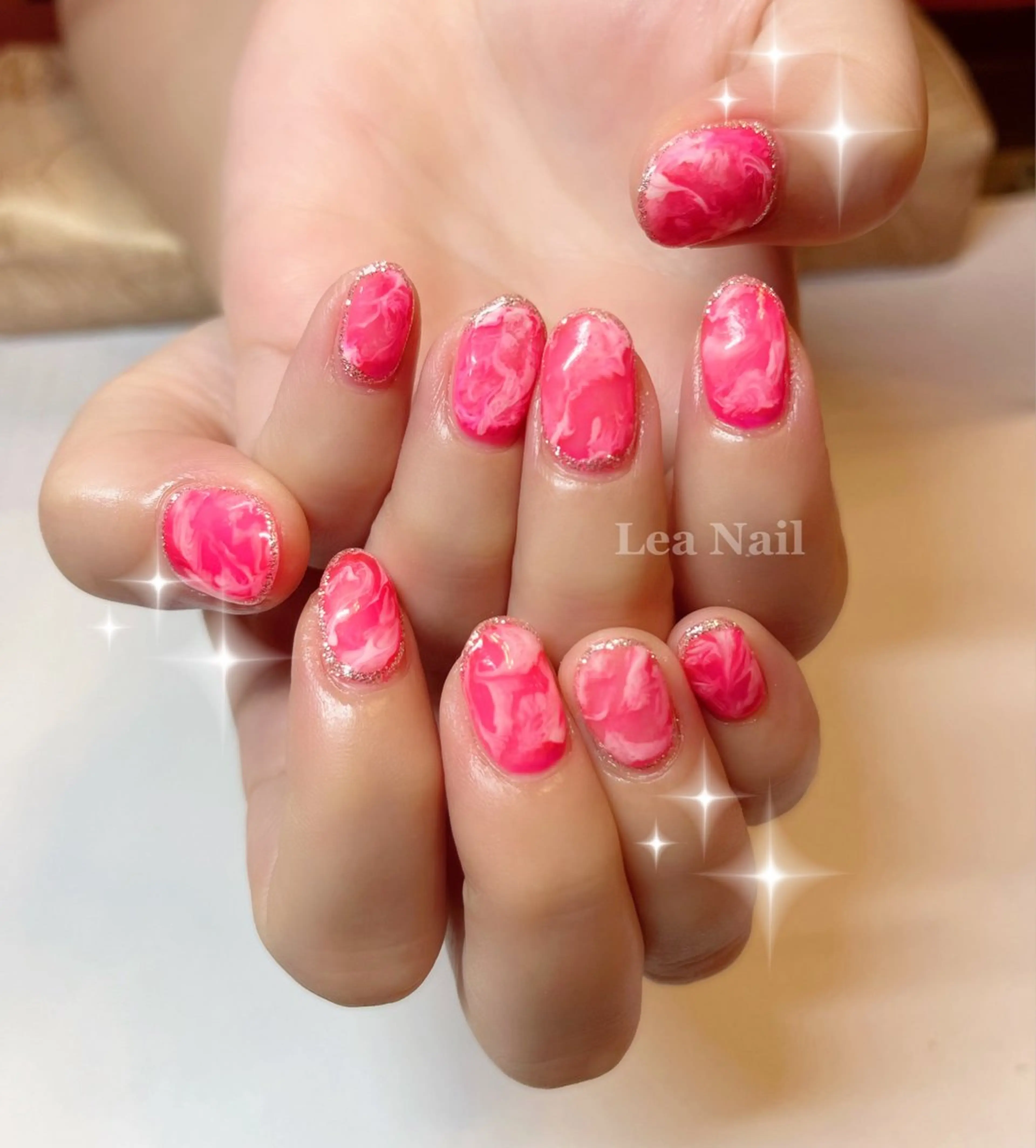 ネイル 大理石ネイル(マーブル) ハンドネイル Lea Nailのネイルデザイン