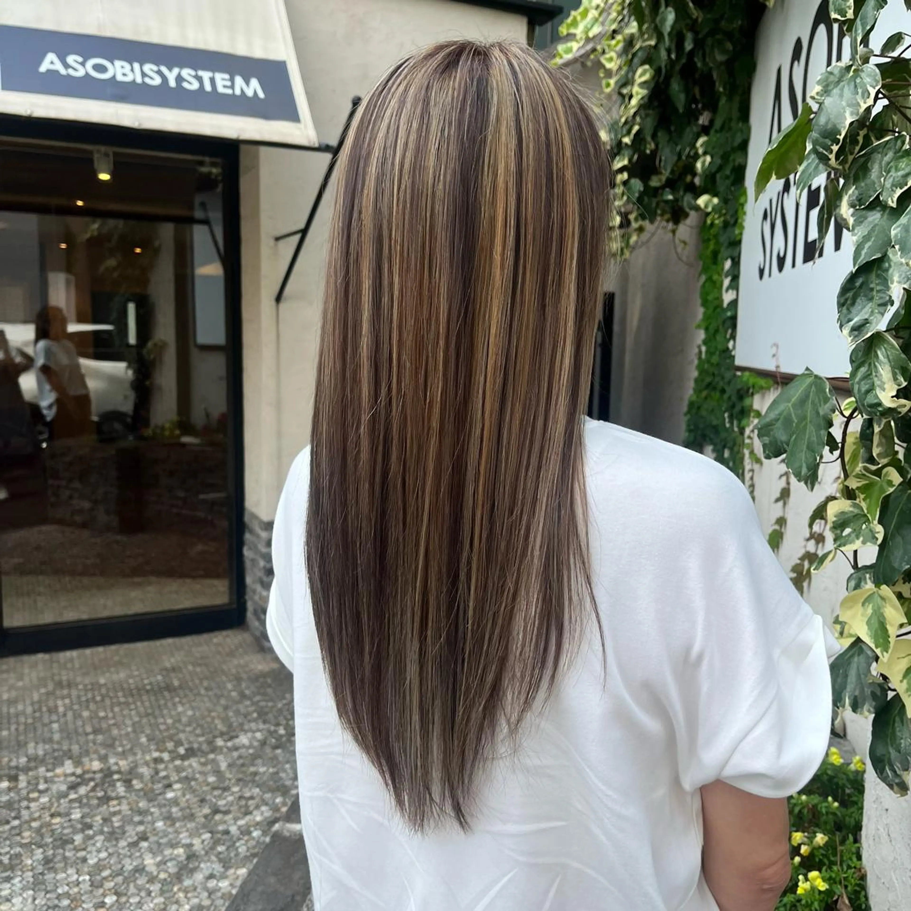 ロング ハイライト ヘアカラー トリートメント HAIR & MAKE orange所属・mary'sメリー /ニュアンスカラーのヘアスタイル
