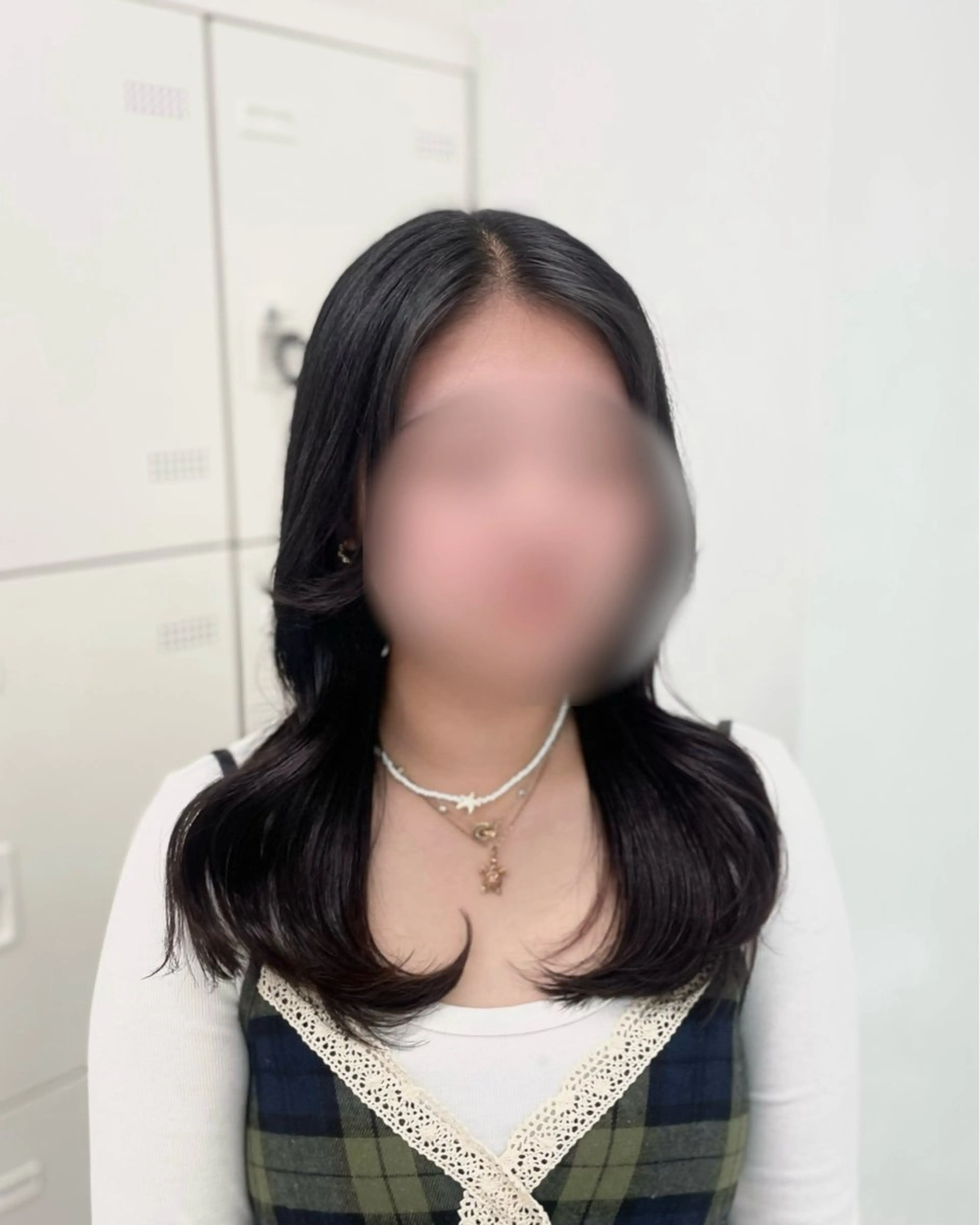 セミロング カラー ヘアカラー トリートメント ヘッドスパ ヘアセット うる艶韓国ヘア 🤍りんのヘアスタイル