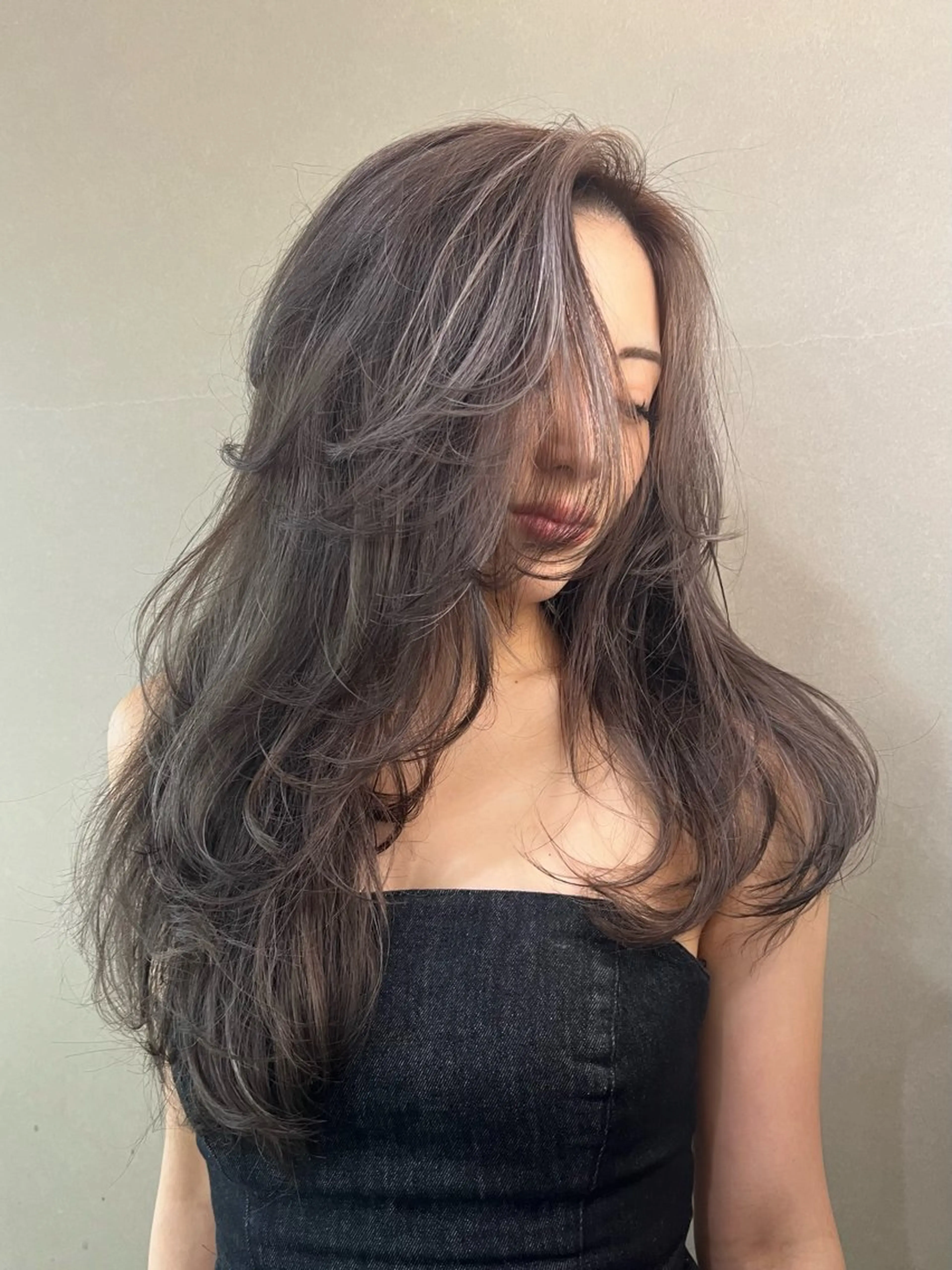 ロング カラー カット ヘアカラー 💖難波レイヤー カット💖ツバサのヘアスタイル