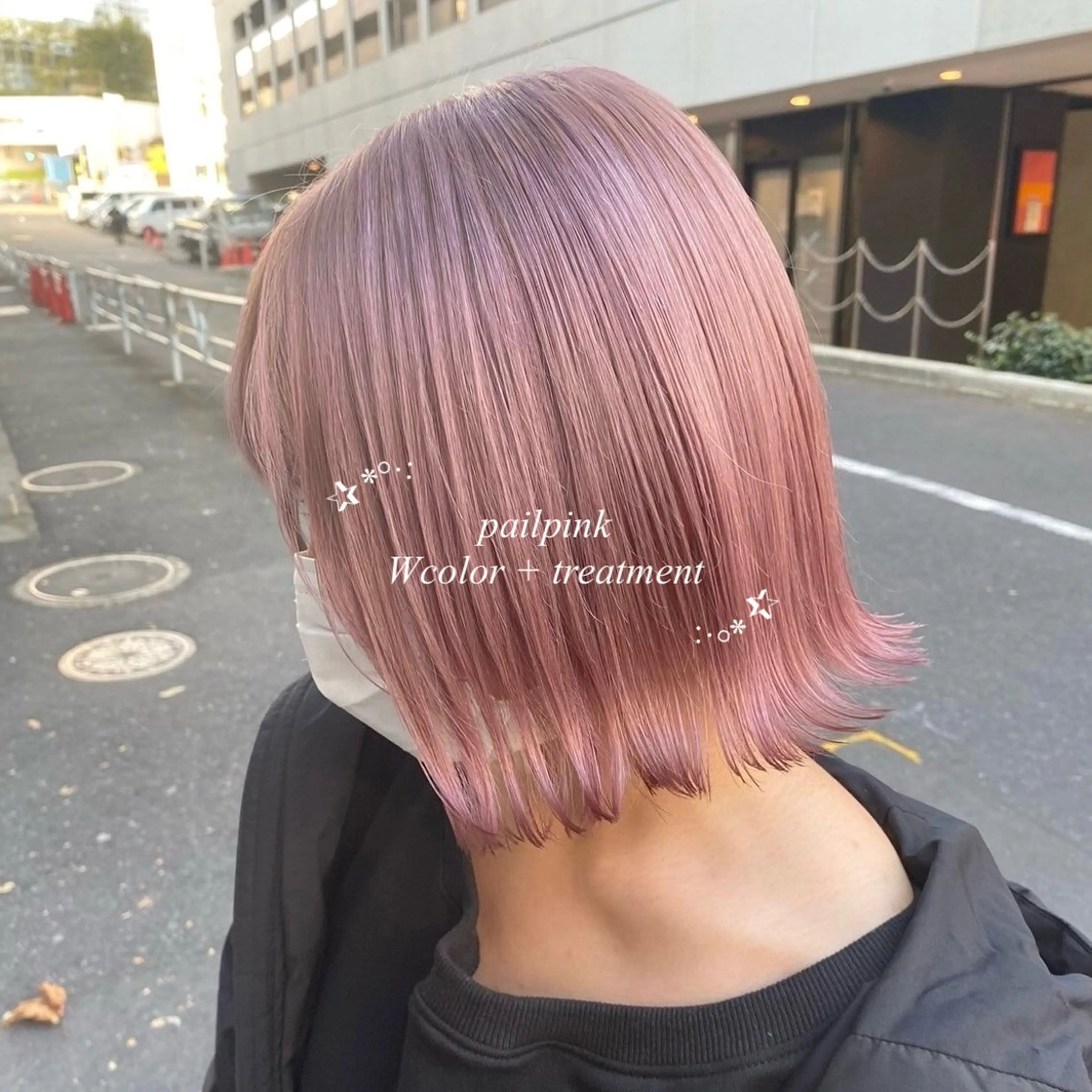 ショート カラー ヘアカラー ヘッドスパ ヘアセット モテガーリー🎀ピン クヘア/SHIONEのヘアスタイル