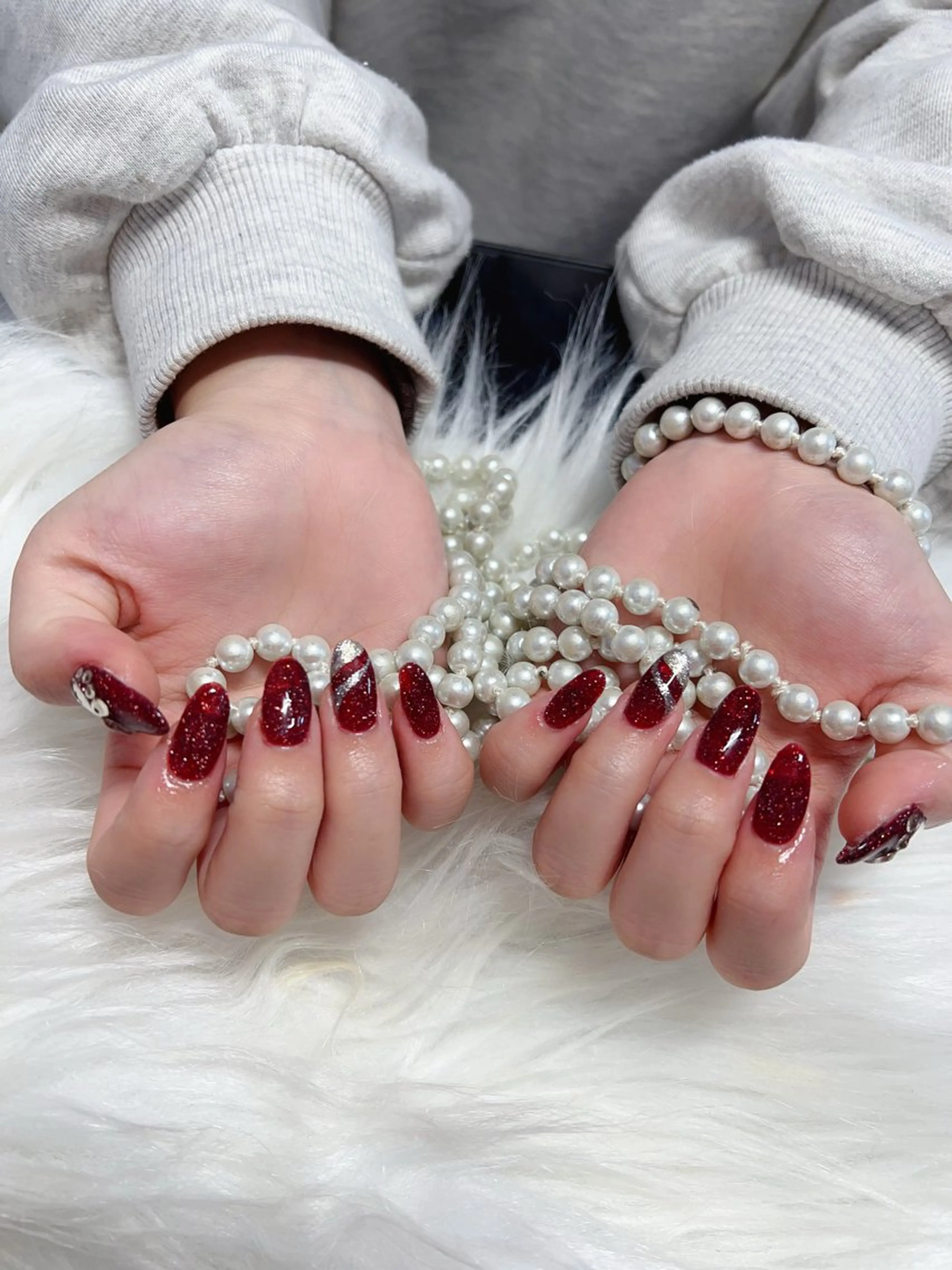 ロング ハンドネイル ハンドケア 💜MIYA nail川崎店のネイルデザイン