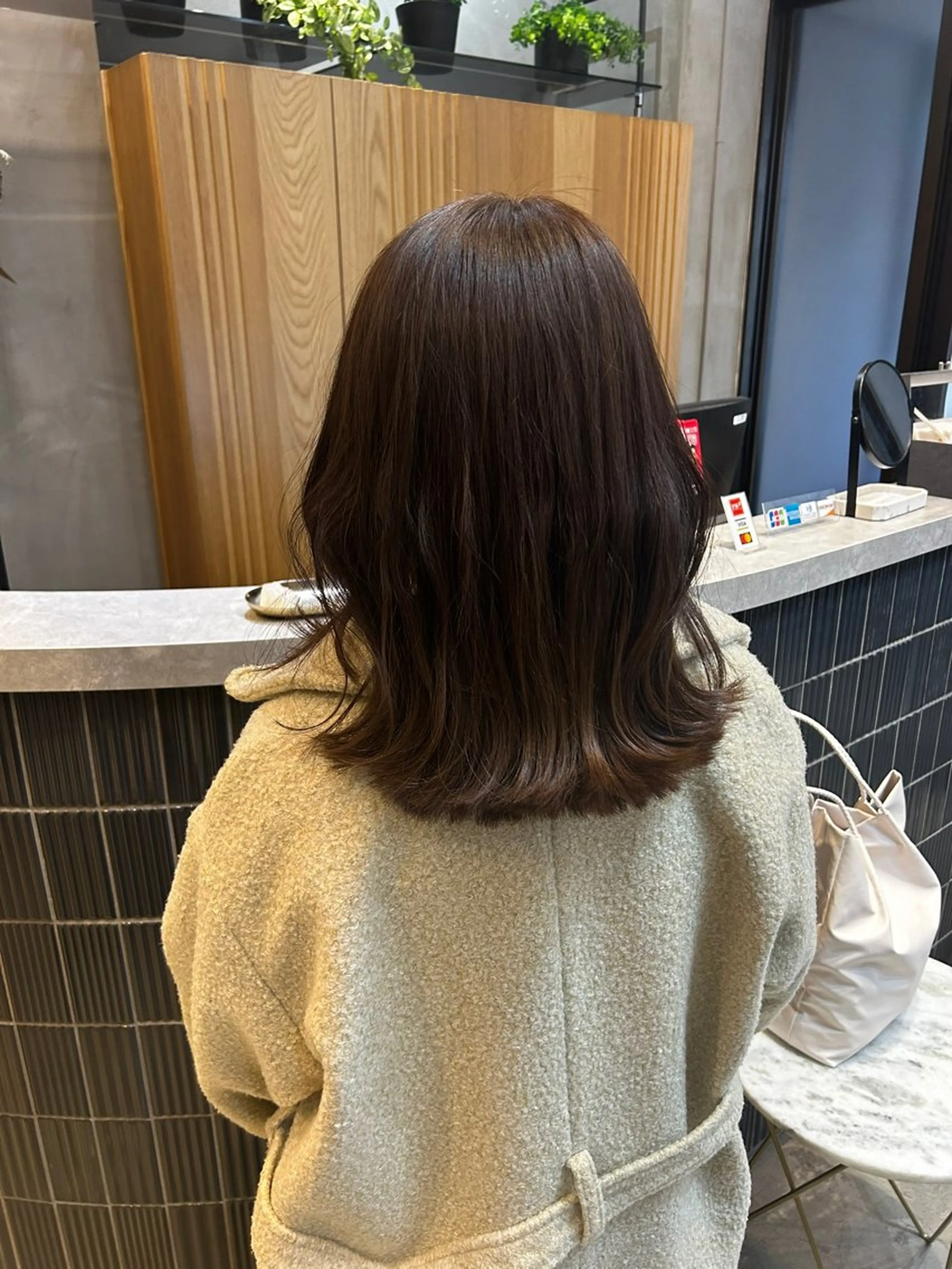 セミロング カラー 髪質改善 ANFINI所属・田中 励也 レイヤー ボブのヘアスタイル