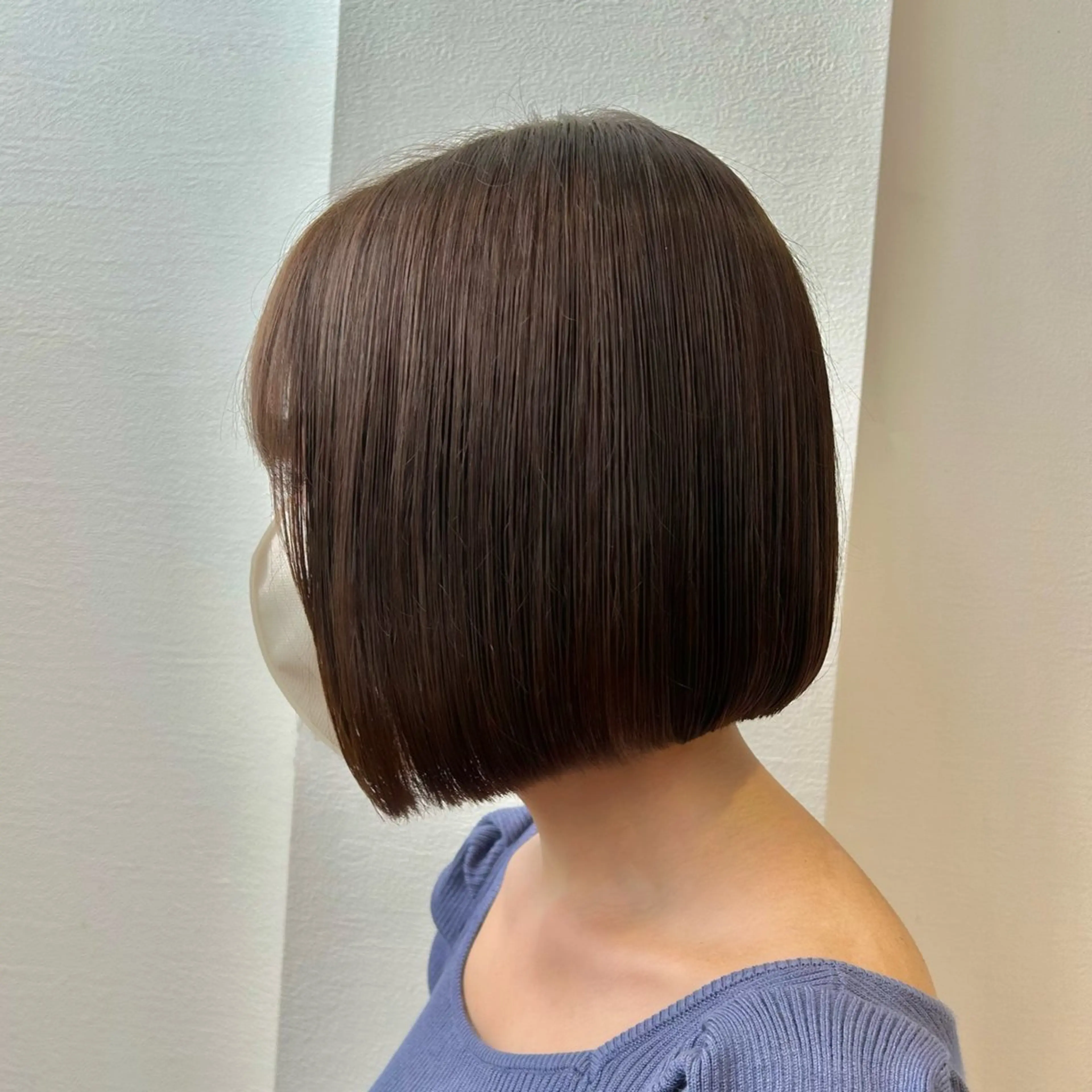 ミディアム カラー ヘアアレンジ 切りっぱなしボブ ボブ 縮毛矯正 髪質改善【縮毛矯正】 美髪ボブを量産する人のヘアスタイル
