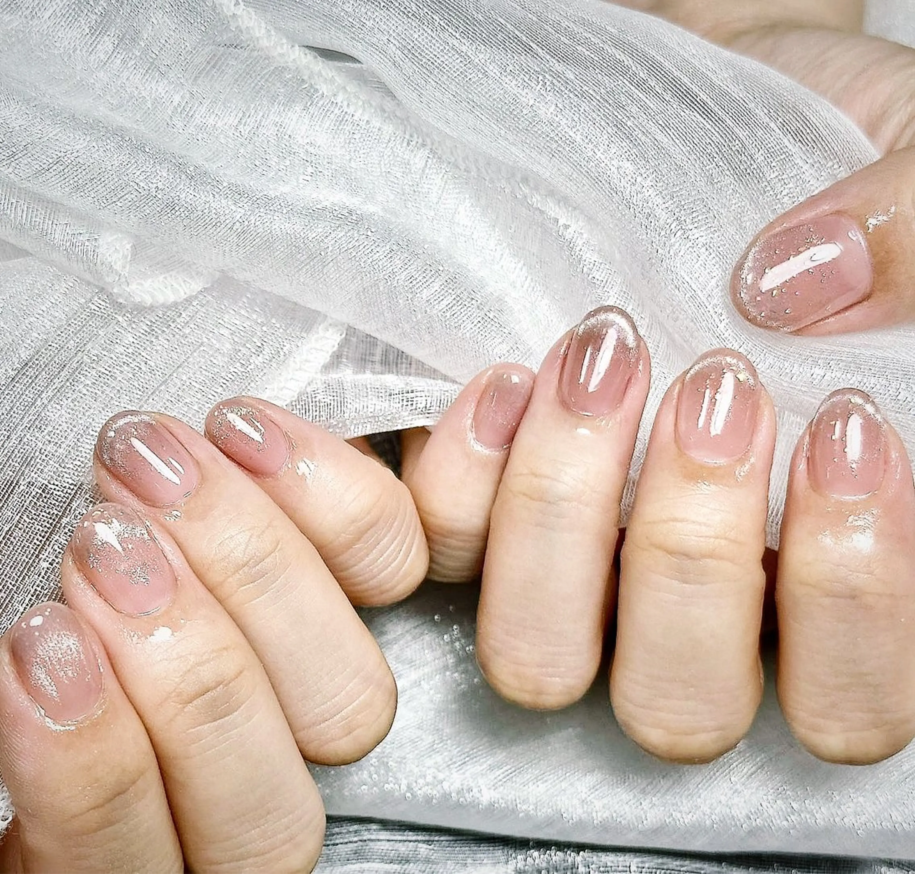 ネイル 長さ出し フレンチネイル グラデーション マグネットネイル マグネットフレンチ ハンドネイル ハンドケア ⭐️Dreamy Nail⭐️のネイルデザイン