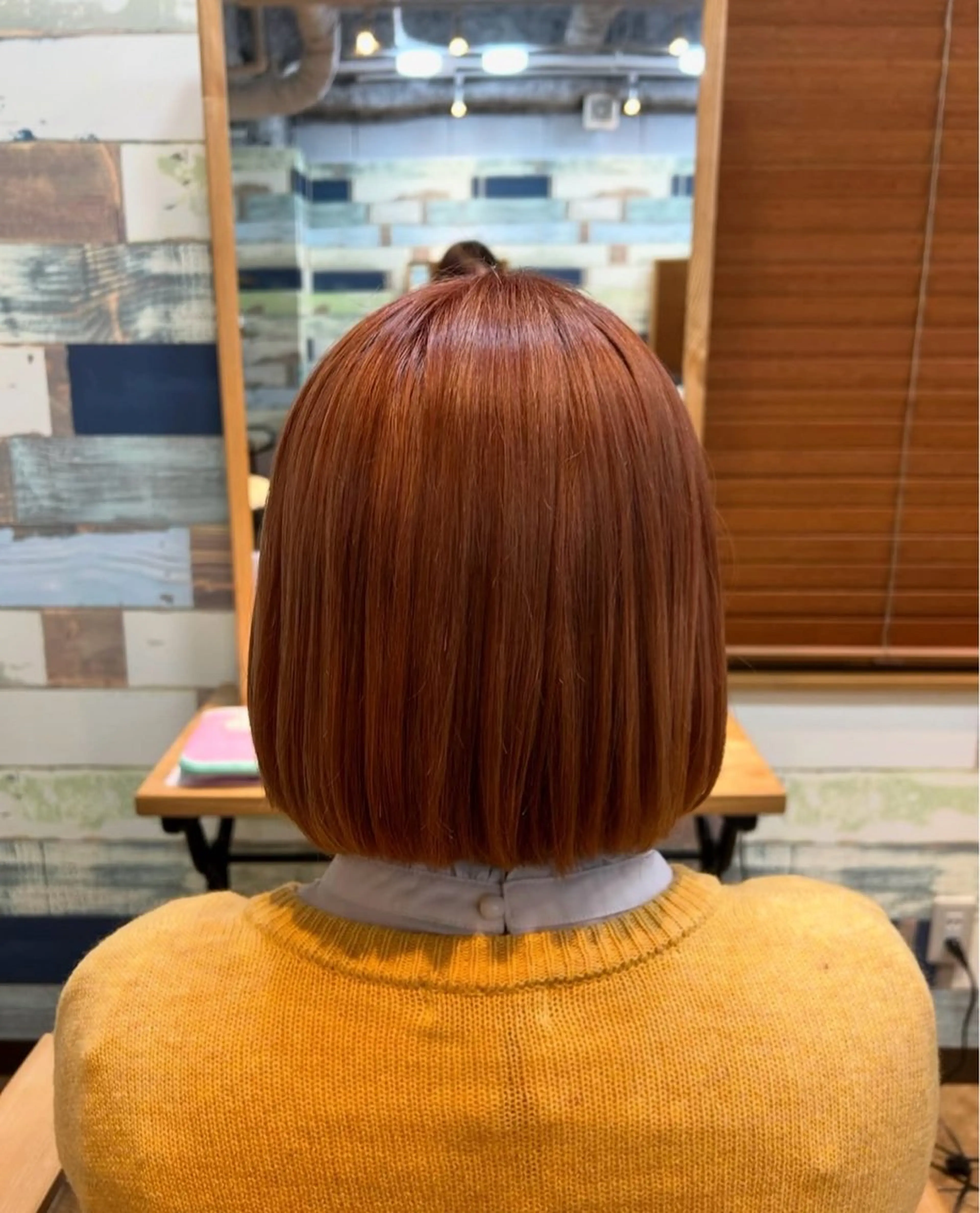 カラー ブラウンカラー オレンジ オレンジブラウン ヘアカラー 透明感カラー🫧🩵 林　菜々美のヘアスタイル