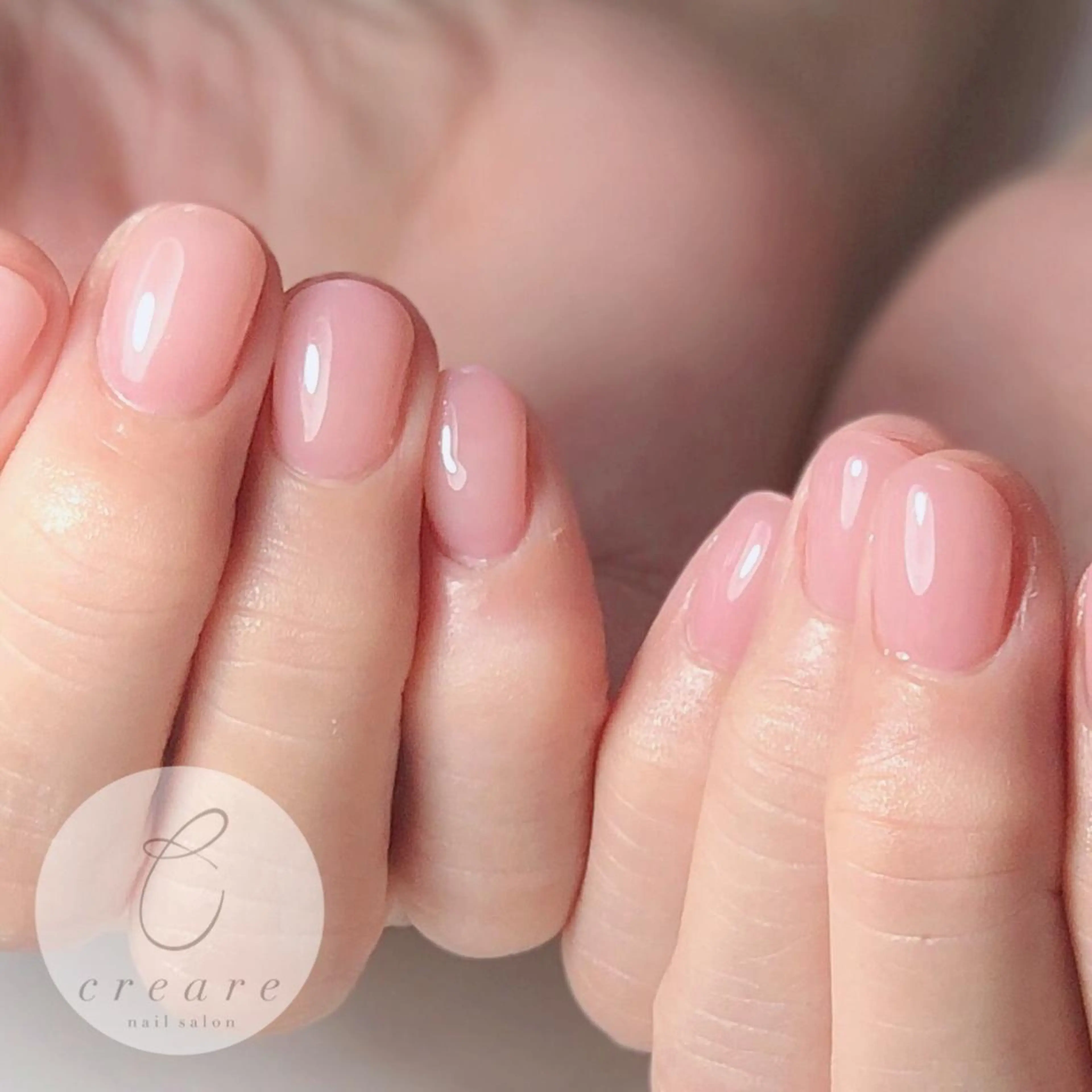 ネイル ジェルネイル オフィスネイル ワンカラーネイル ピンク 辻野 和枝のネイルデザイン