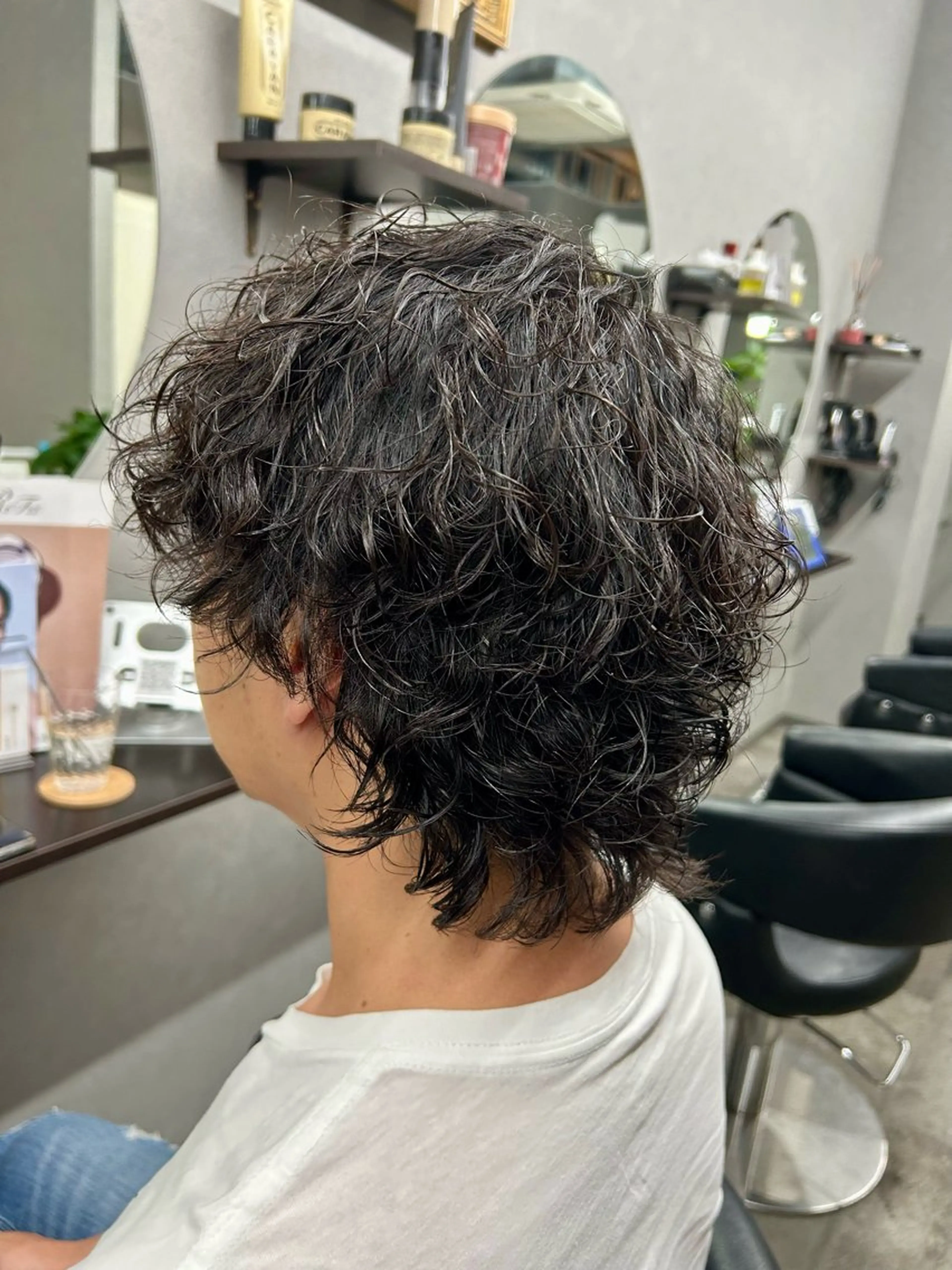 ミディアム パーマ メンズ カット パーマ ゲーマー美容師 KENTOのヘアスタイル