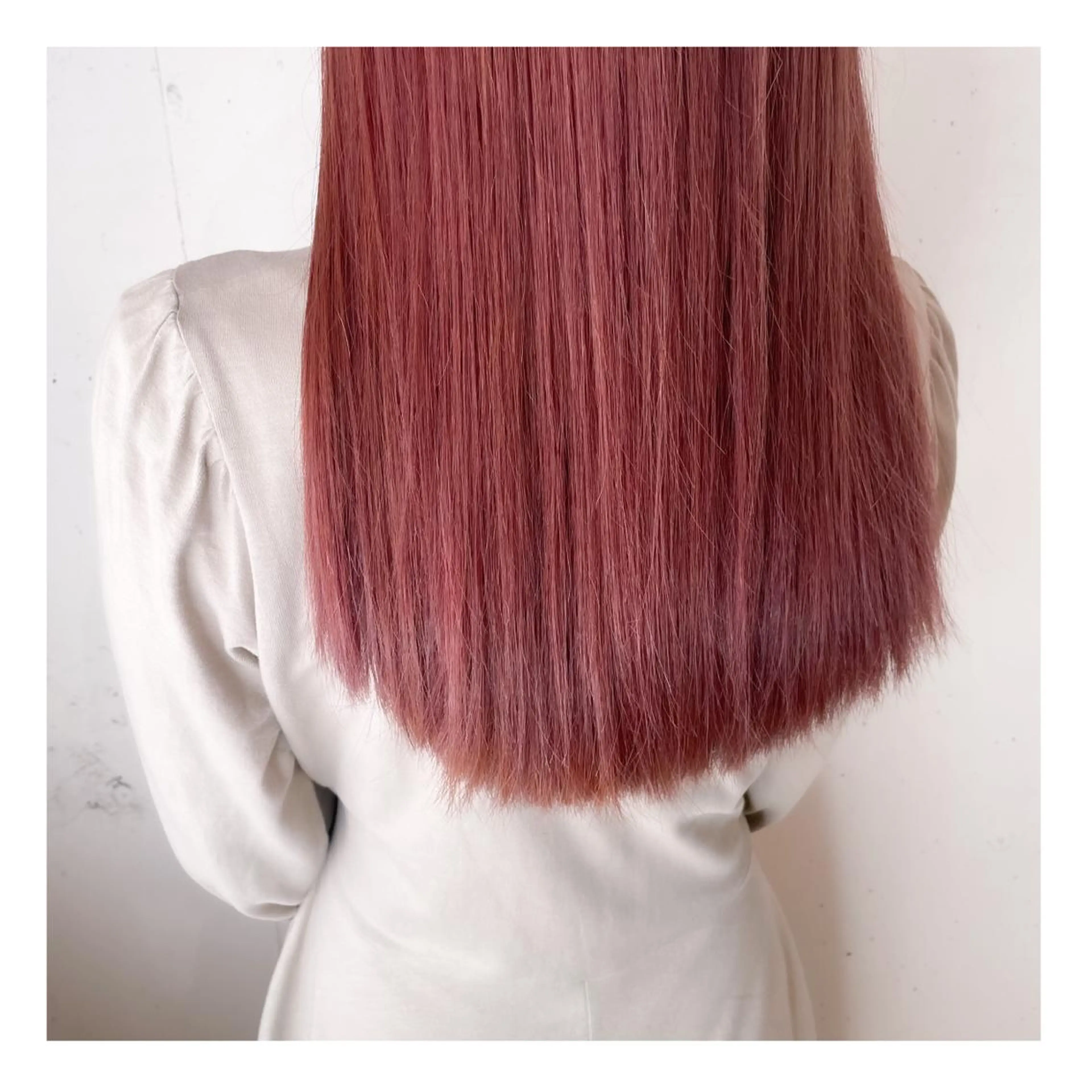 ロング カラー ピンクカラー ヘアカラー ❁⃘ ち だ り さ ❁⃘のヘアスタイル