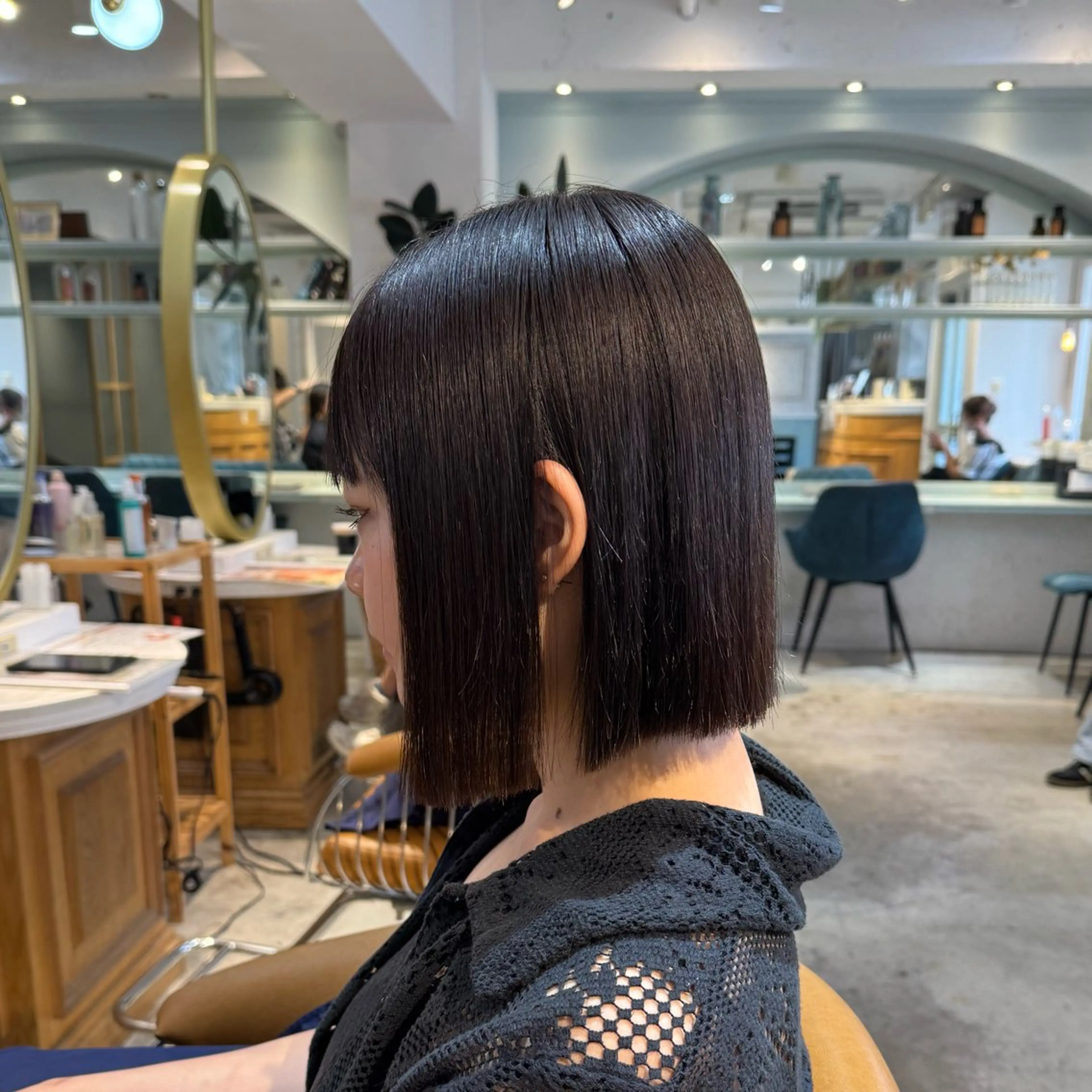 ミディアム ボブ 髪質改善 カット ヘアカラー トリートメント ヘアセット 髪質改善/ボブ /韓国/erikoのヘアスタイル