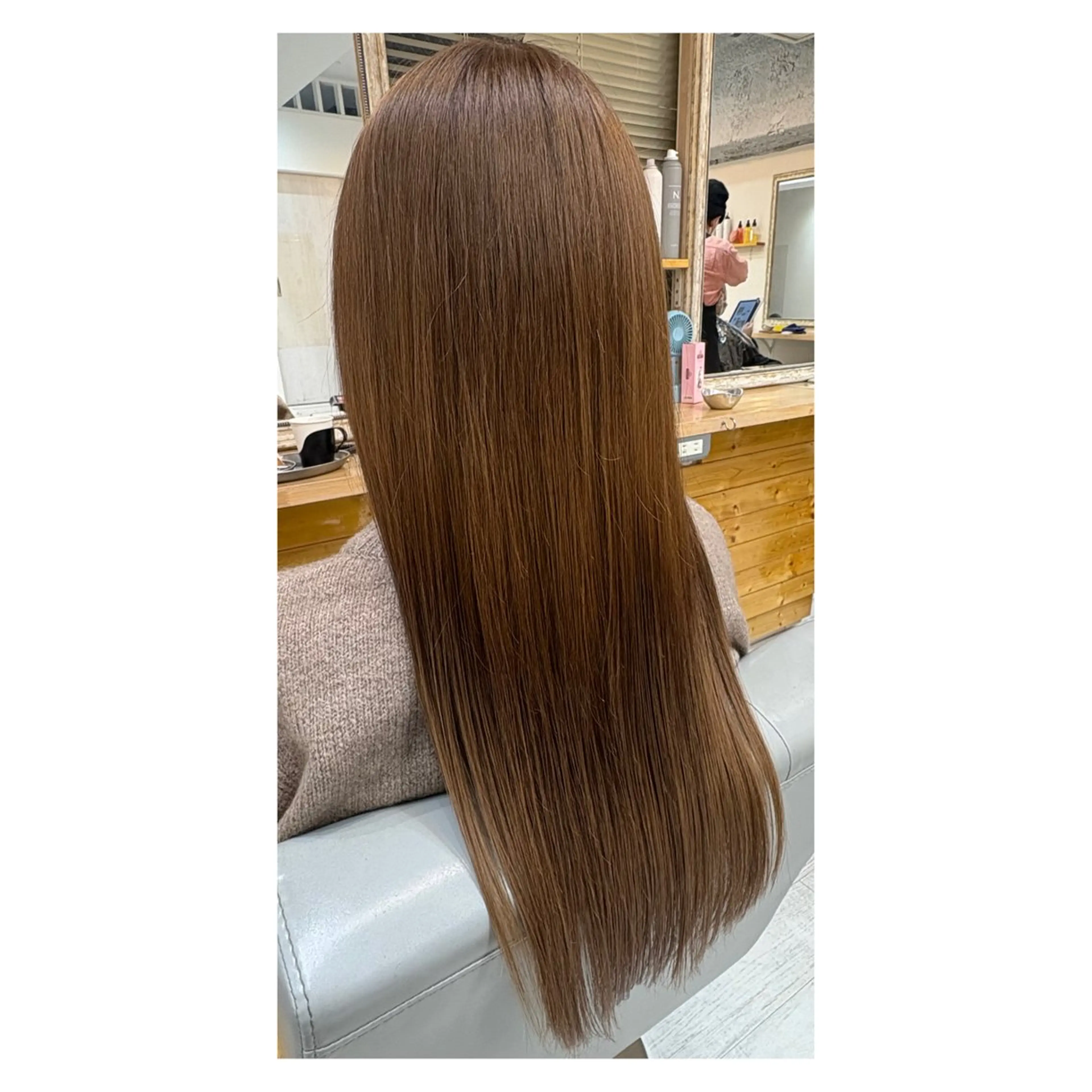 ロング レイヤーカット・ 縮毛矯正 星野のヘアスタイル