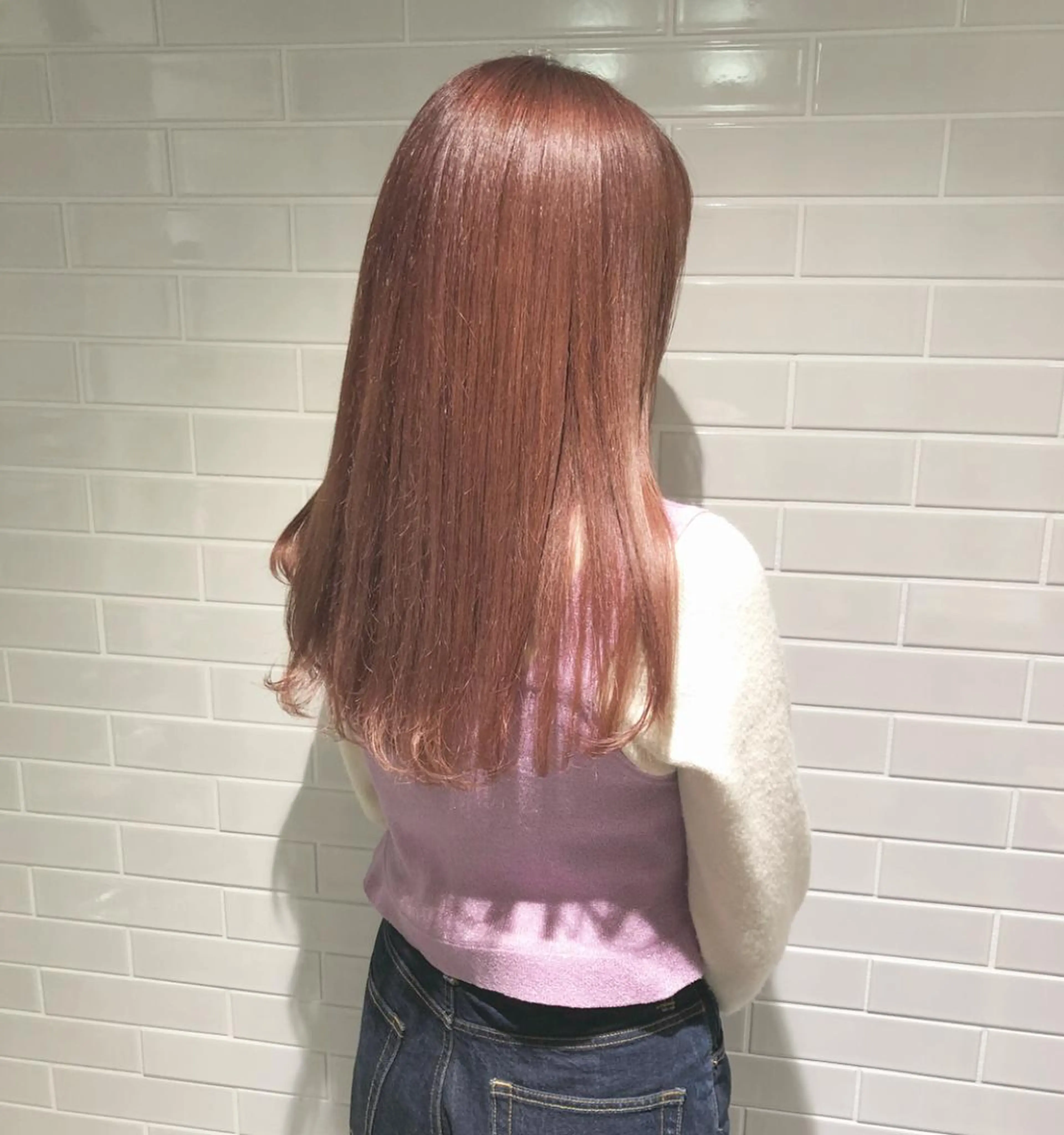 ロング カラー ベージュカラー ピンクカラー ピンクベージュ autre所属・大久保 ひでなりのヘアスタイル