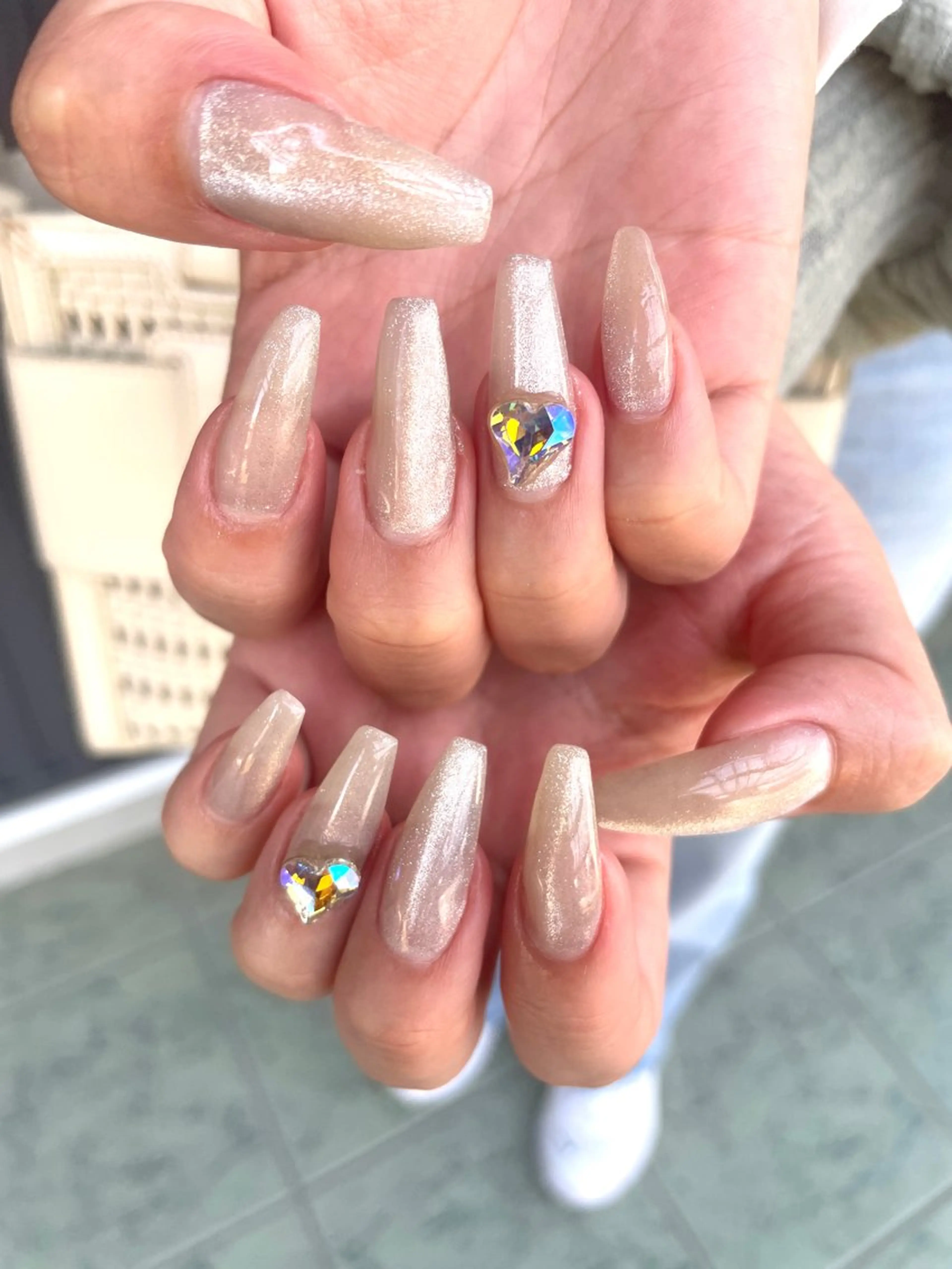 ネイル ロングネイル マグネットネイル ワンカラーネイル nailroom.. shikiのネイルデザイン