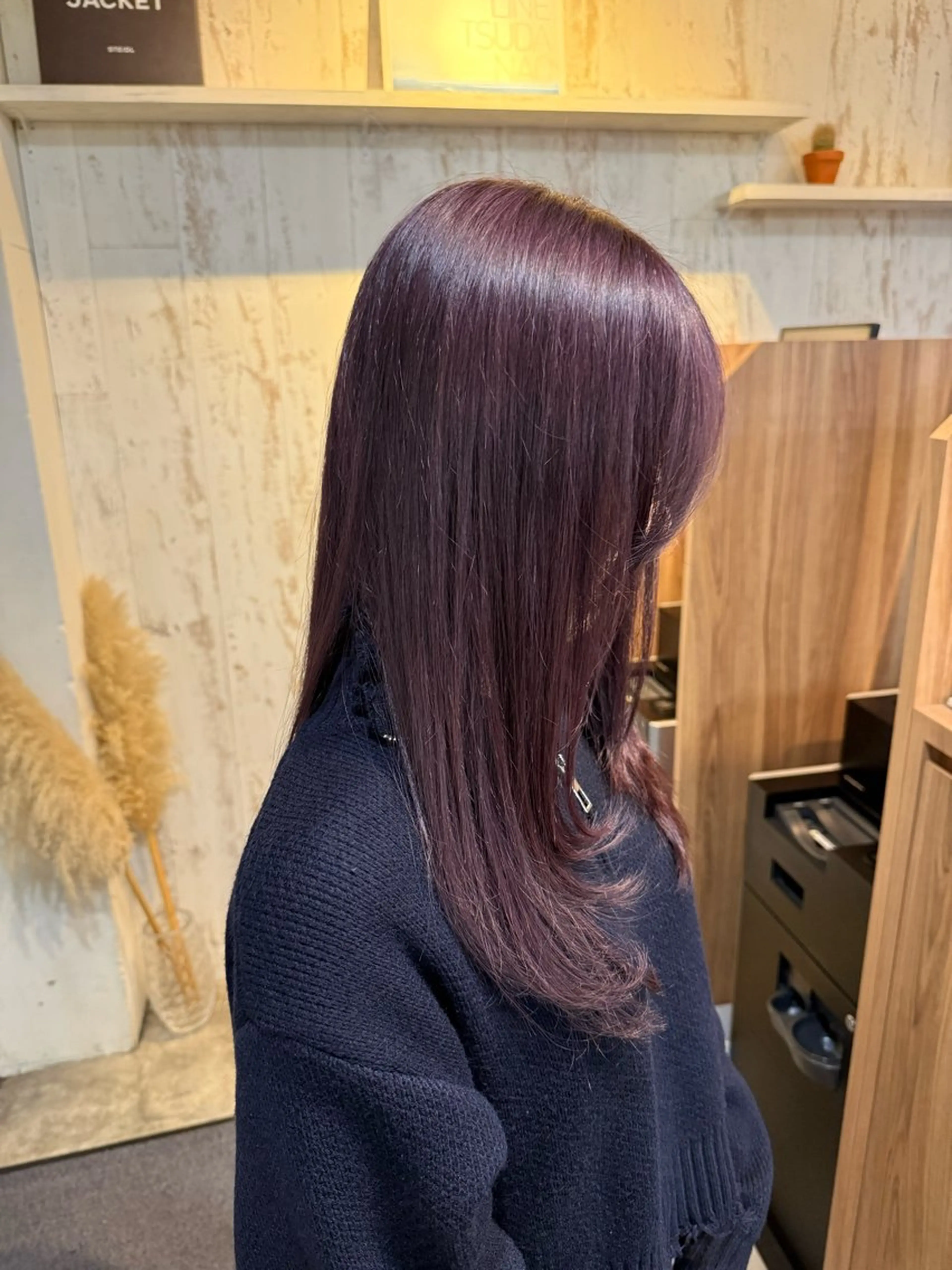 ミディアム カラー ヘアカラー トリートメント ヘッドスパ 🪐韓国ラベンダー艶 カラー/加野彩果🪐のヘアスタイル