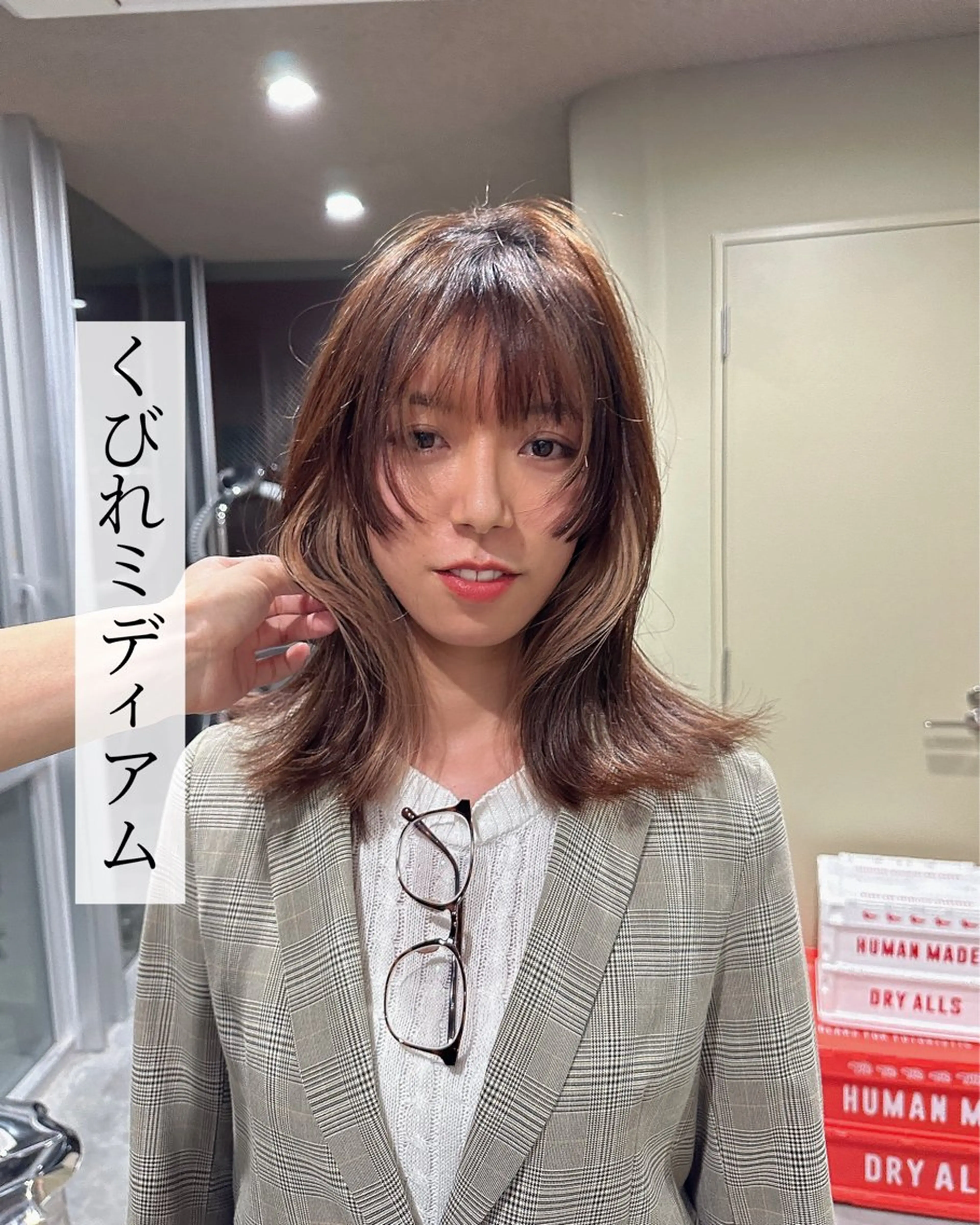 ミディアム ヘアカラー トリートメント 渡辺 良城のヘアスタイル