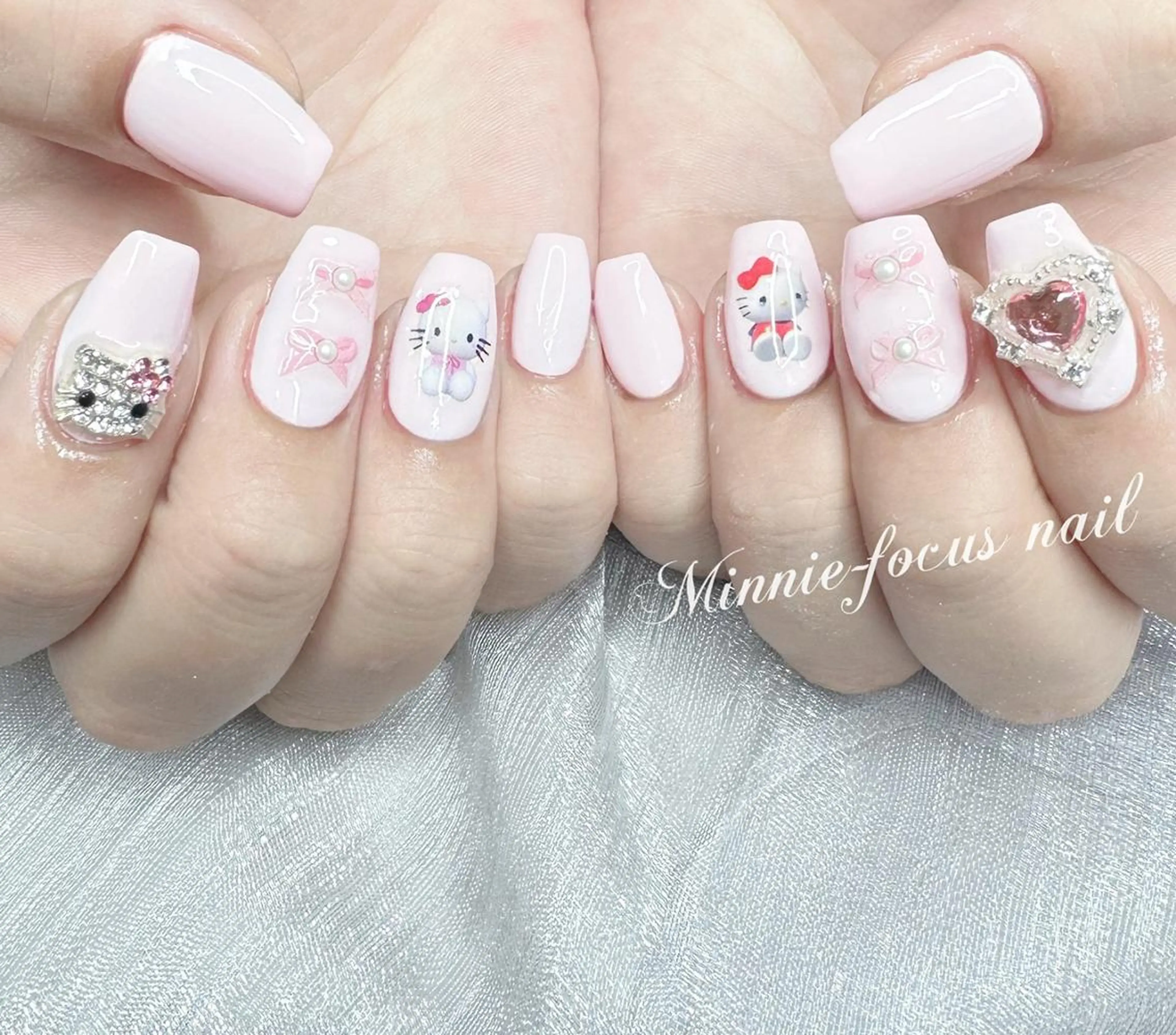 ネイル 韓国ネイル 持ち込み ピンク シンプルネイル ワンホンネイル ハンドネイル 🧸Lydia nail✨のネイルデザイン