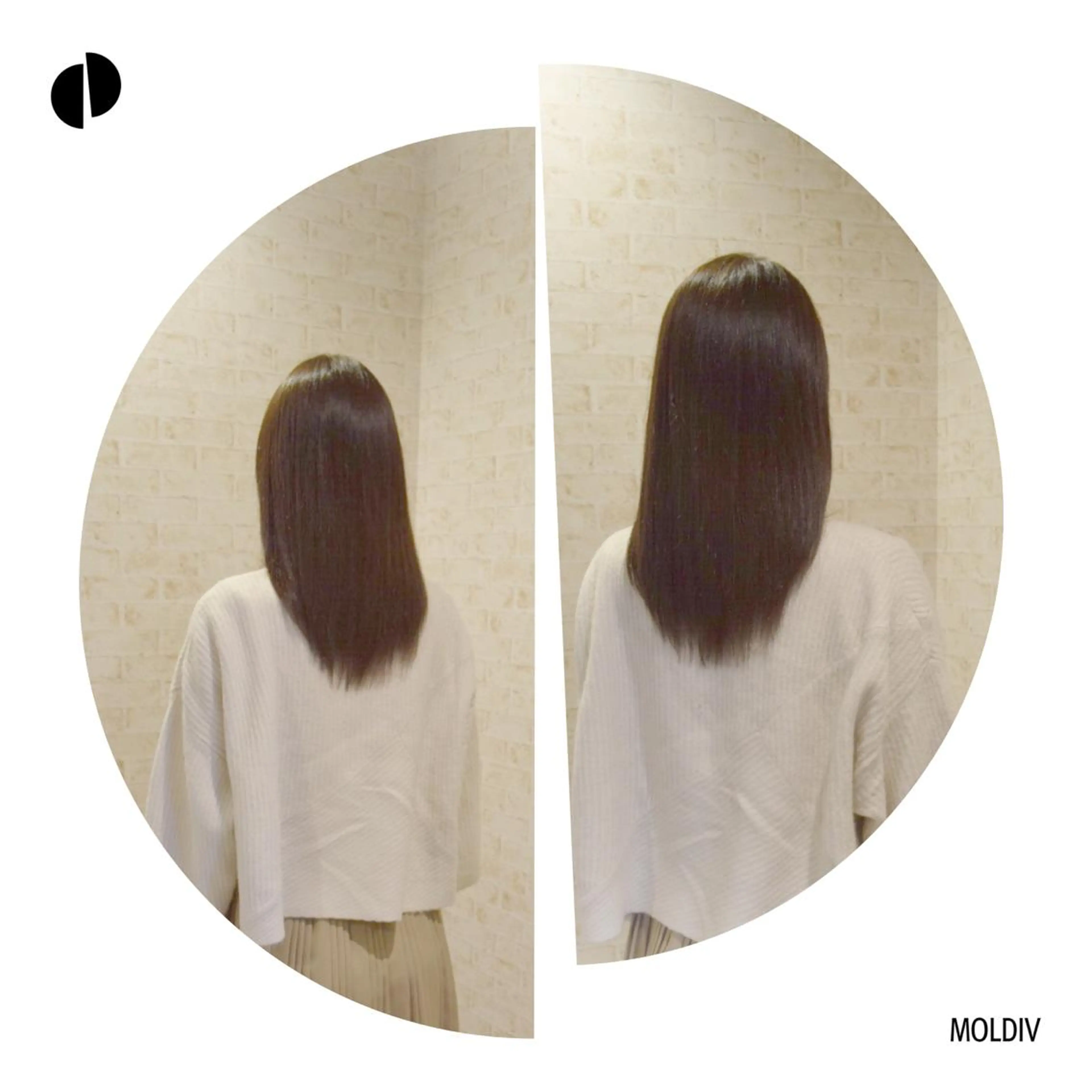 セミロング カラー アッシュ ネイビーカラー ✨縮毛矯正✨髪質改善 ナカシマ ユミのヘアスタイル