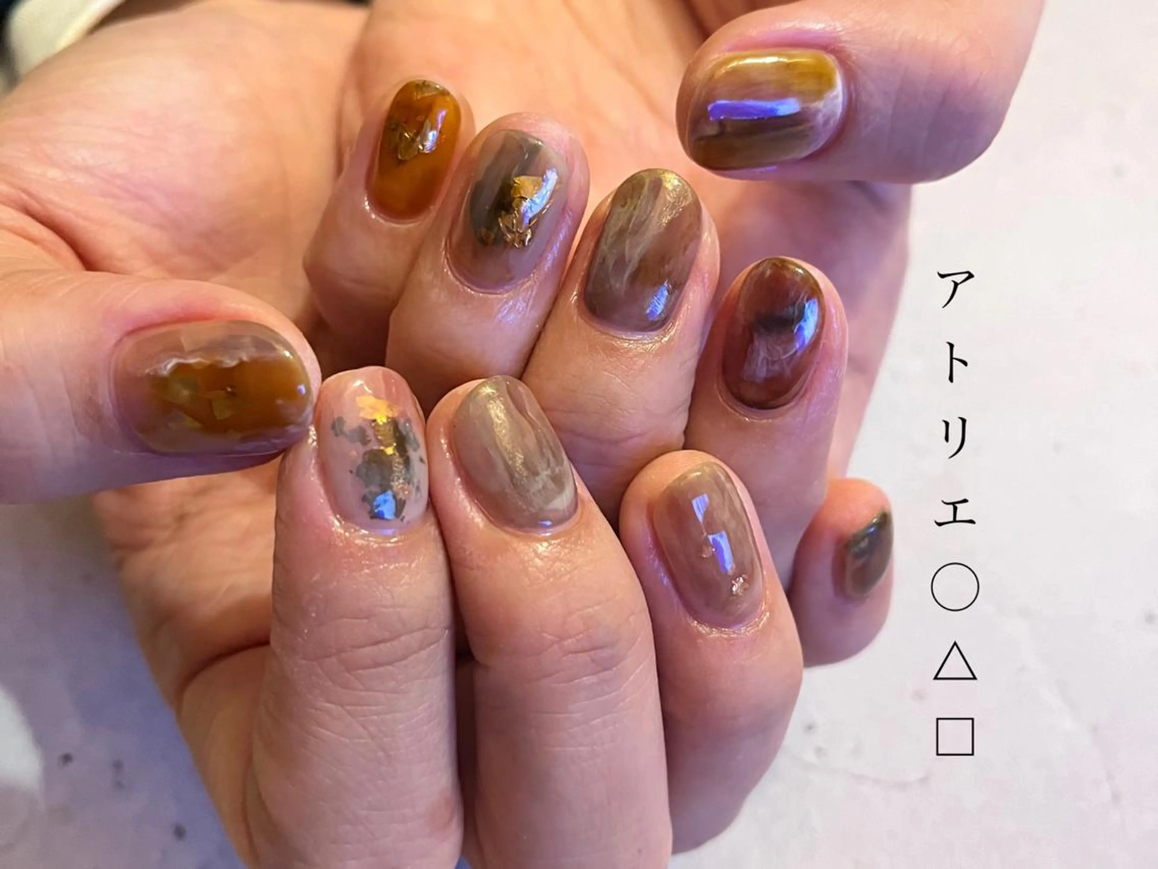ネイル ニュアンスネイル ハンドネイル アトリエ ○△□のネイルデザイン
