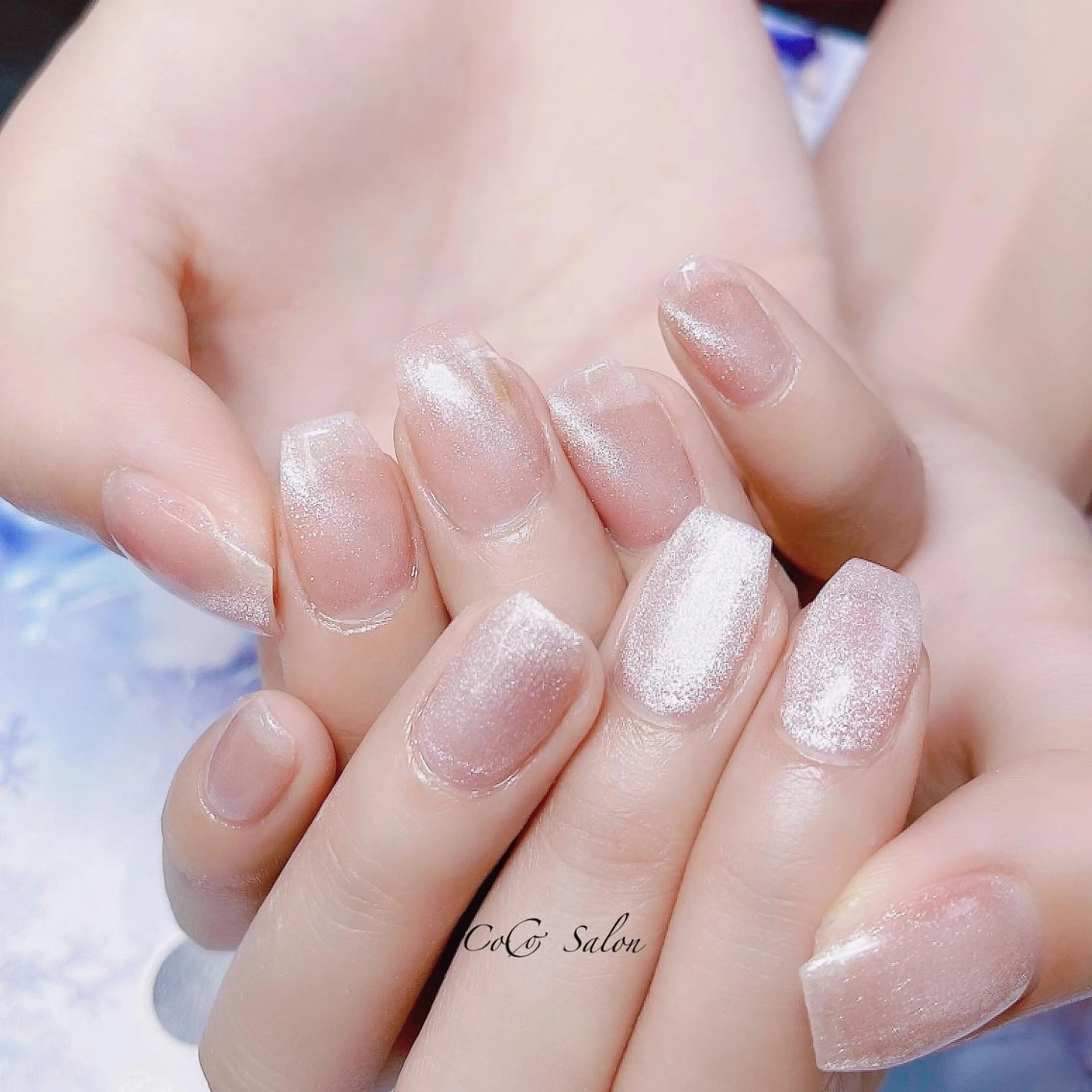 ネイル 長さ出し ジェルネイル キラキラネイル マグネットネイル オフィスネイル CoCoSalon ネイル/まつ毛予約のネイルデザイン