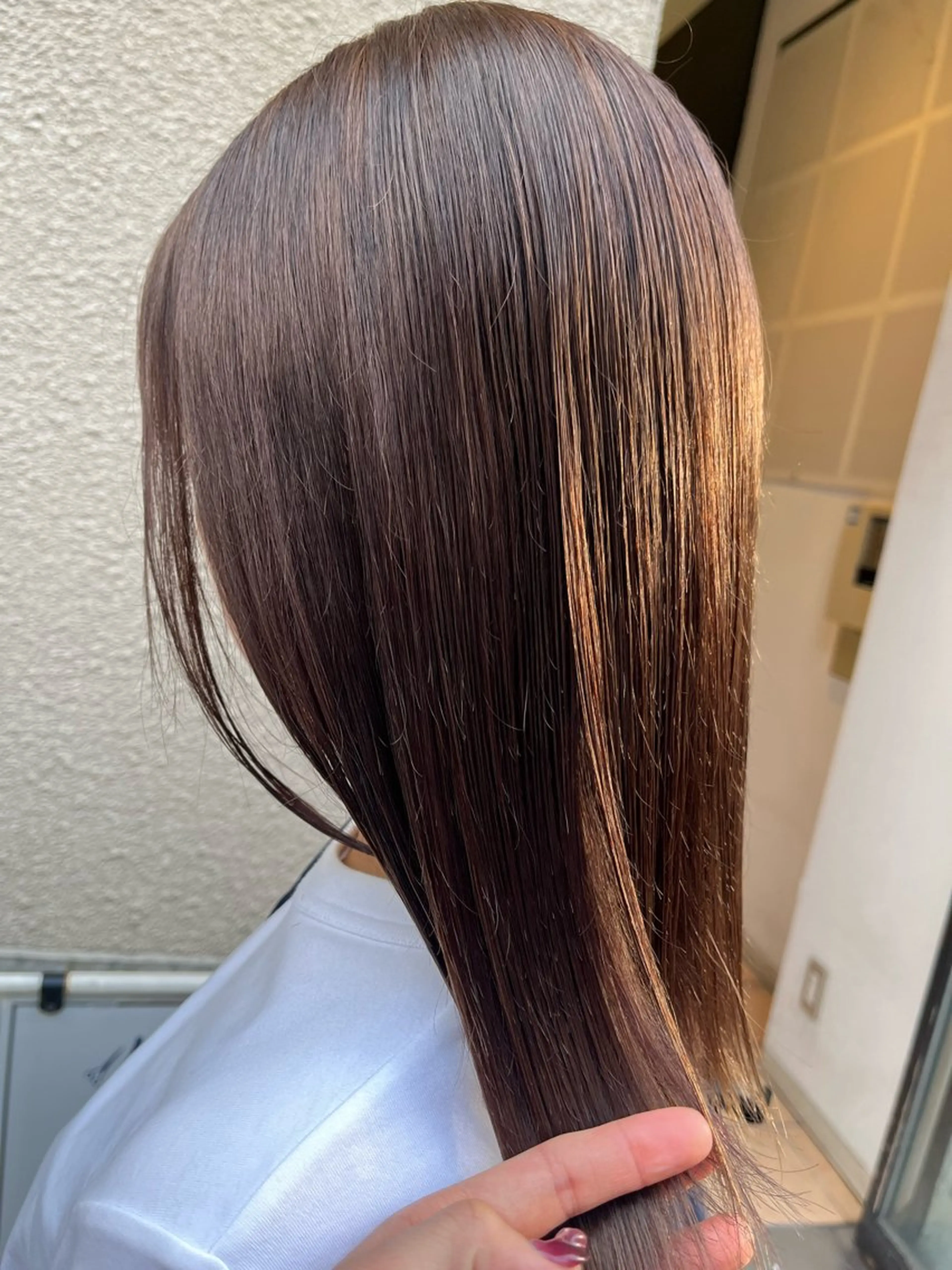 ロング カラー ヘアアレンジ ブラウンカラー 坂本 エマのヘアスタイル