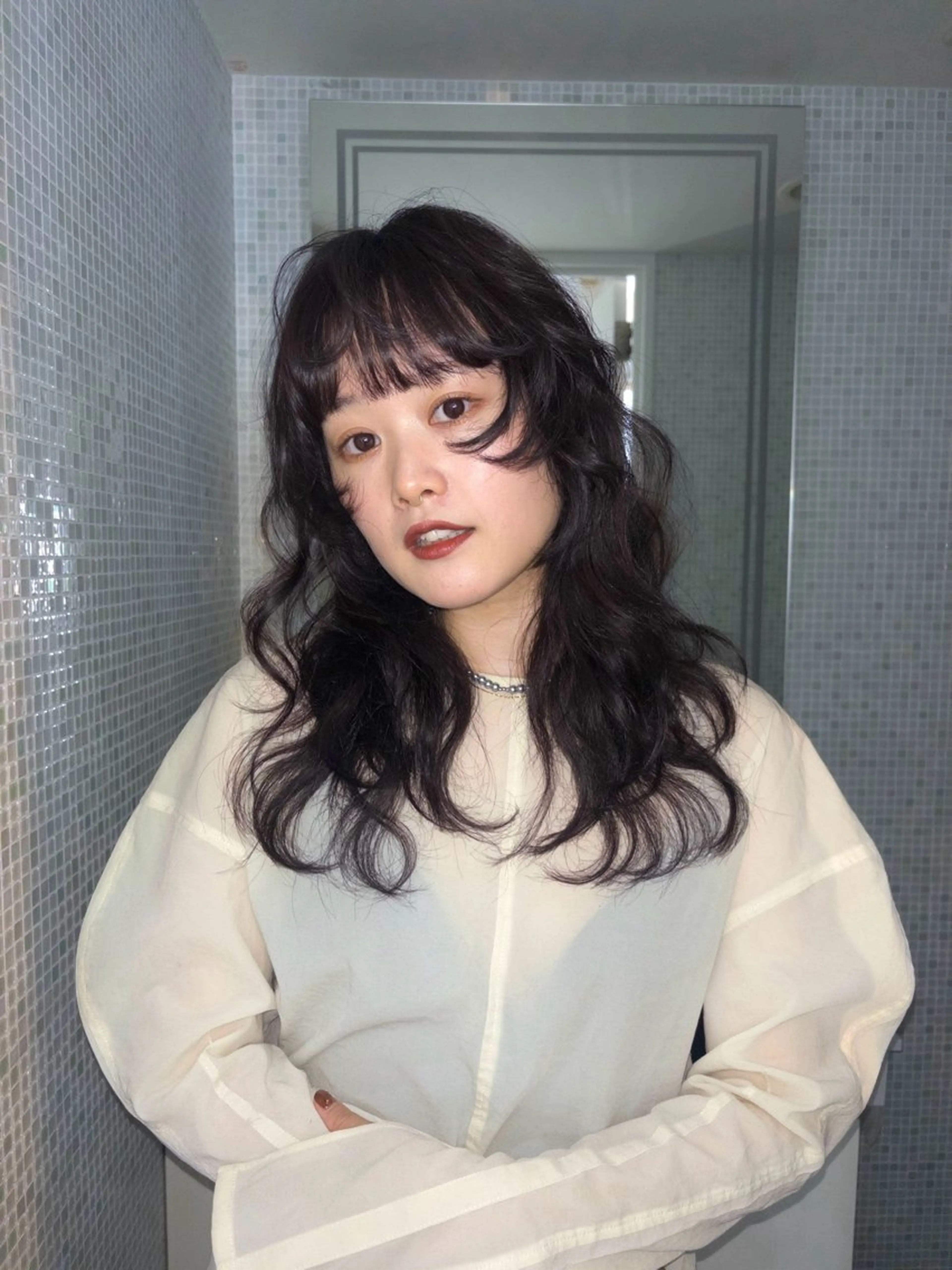 ロング カラー ヘアアレンジ トリートメント ニュアンスカラー🧶 nanacoのヘアスタイル
