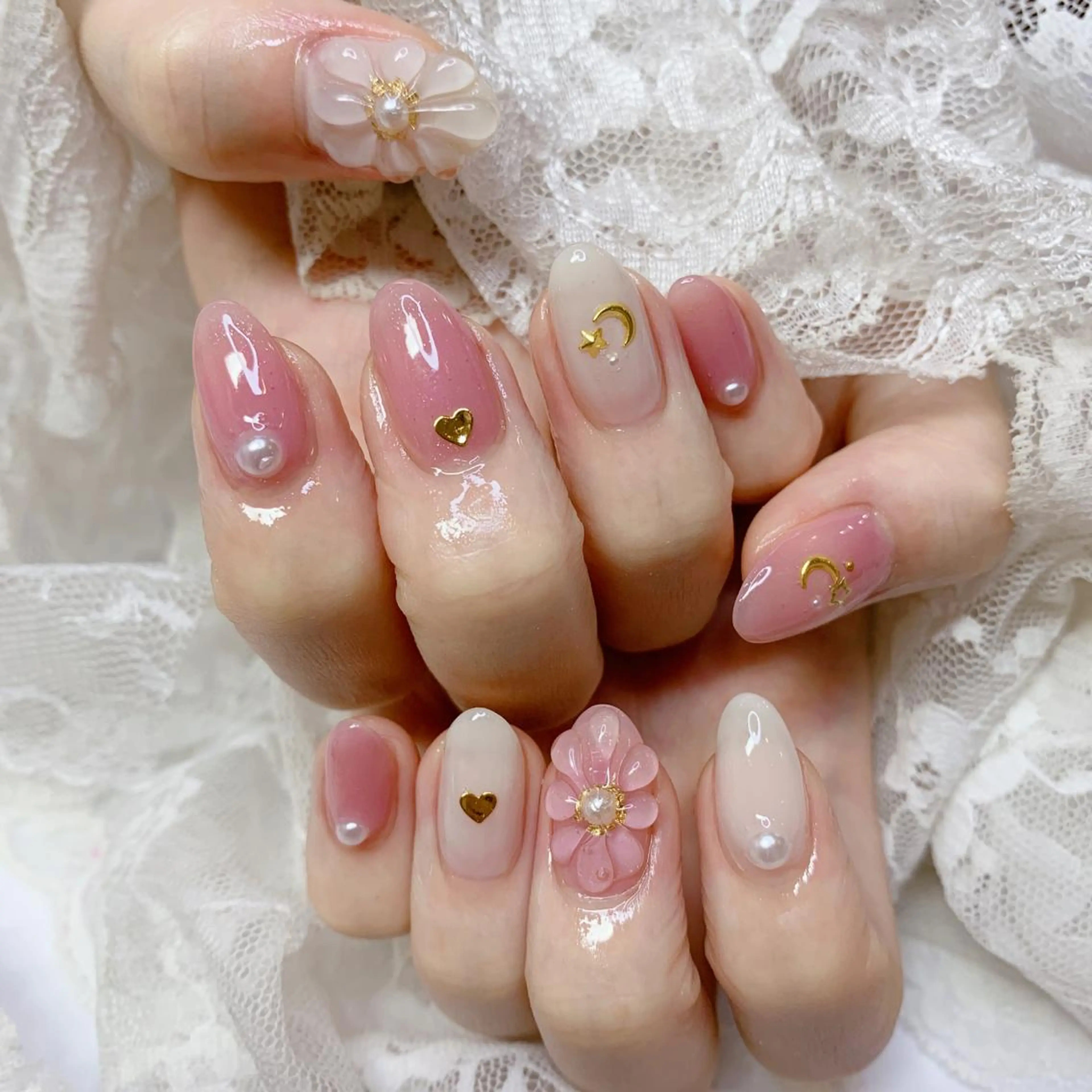 ネイル ハンドネイル La neige* yuki 🥯🍑のネイルデザイン