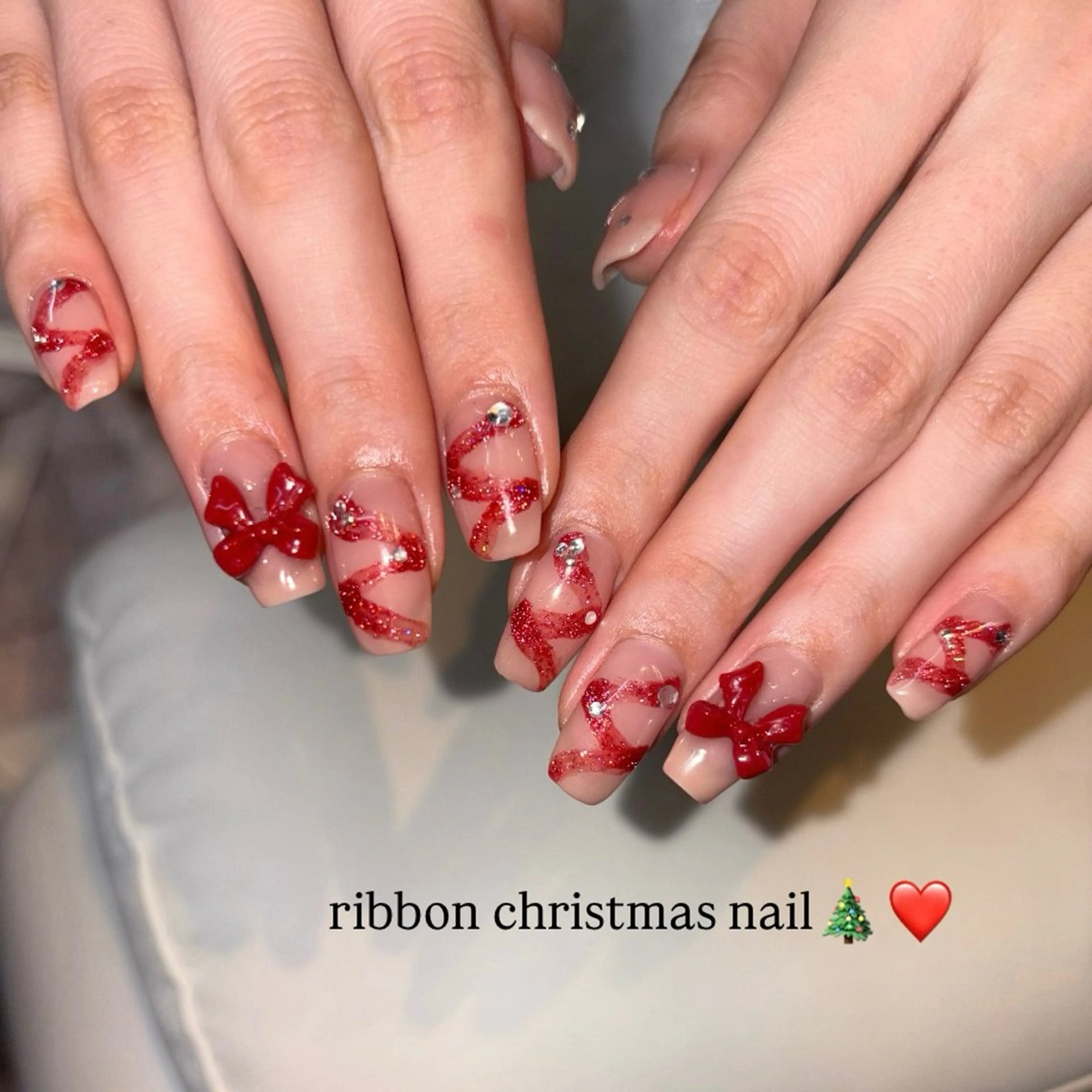 ネイル クリスマス ハンドネイル mochi.所属・mochi. nail🌿のネイルデザイン