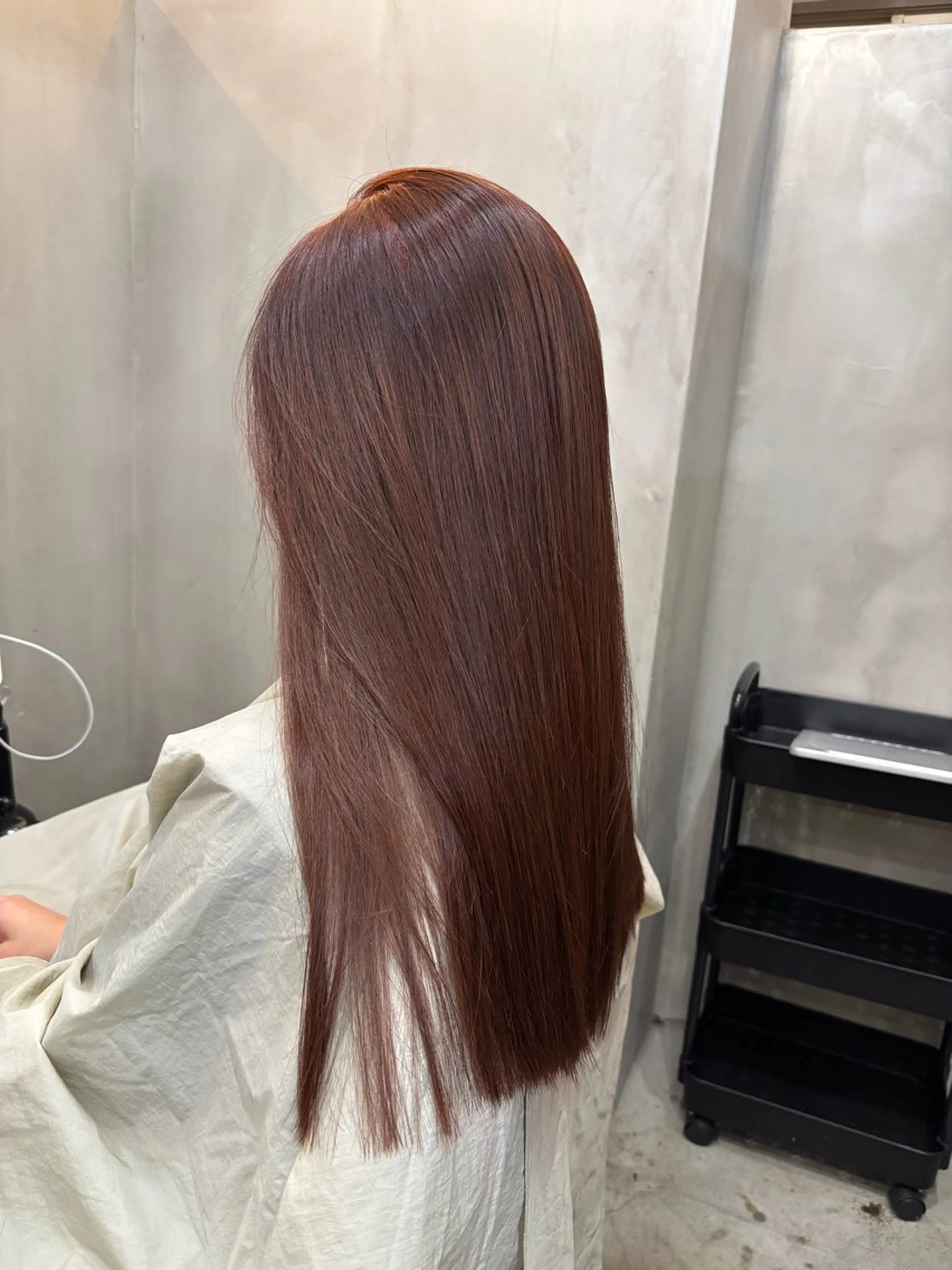 セミロング カラー オレンジ ヘアカラー VOYAGE所属・中園 康のヘアスタイル