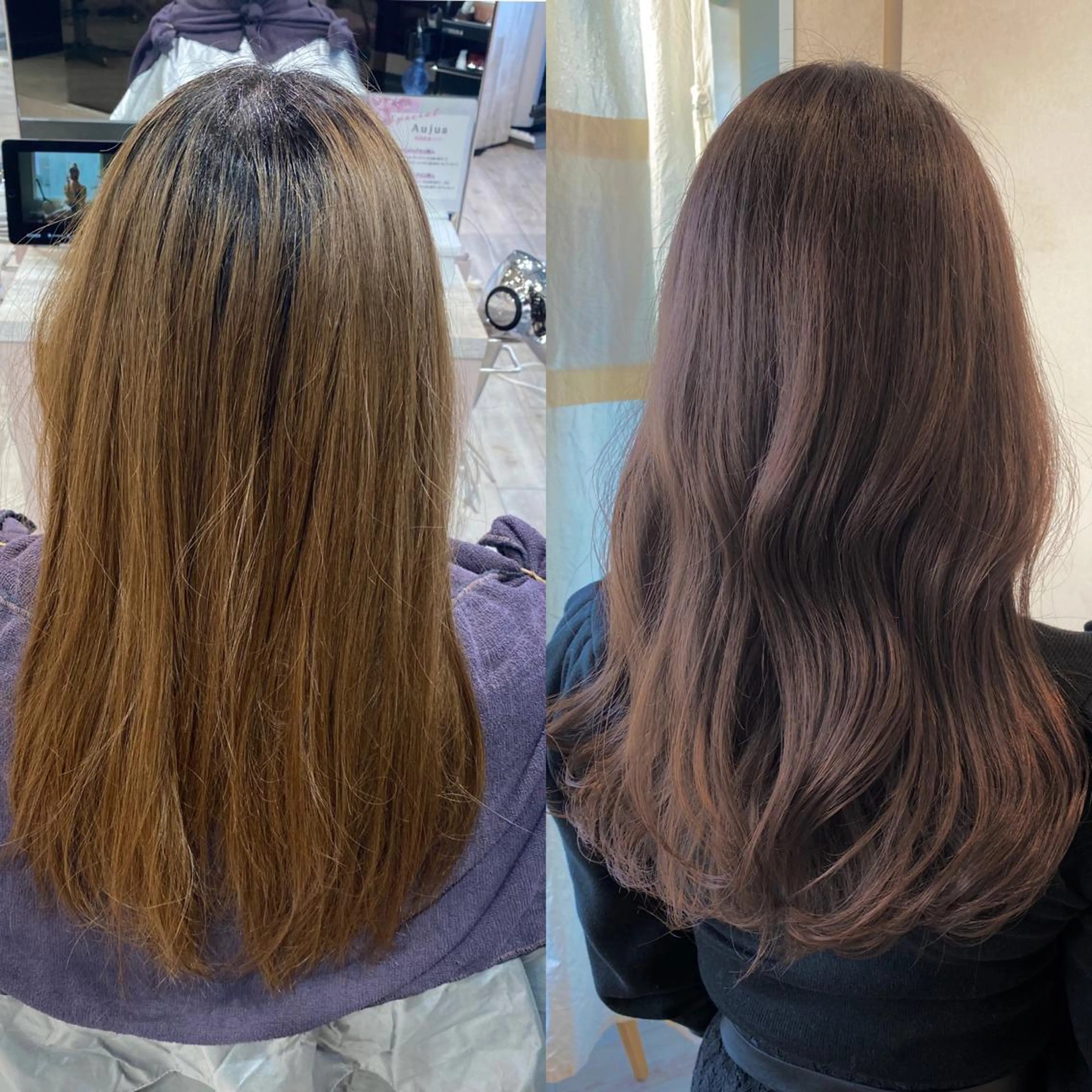 ロング カラー On所属・顔まわりカット🌟 くびれヘア/寺門遥輝のヘアスタイル