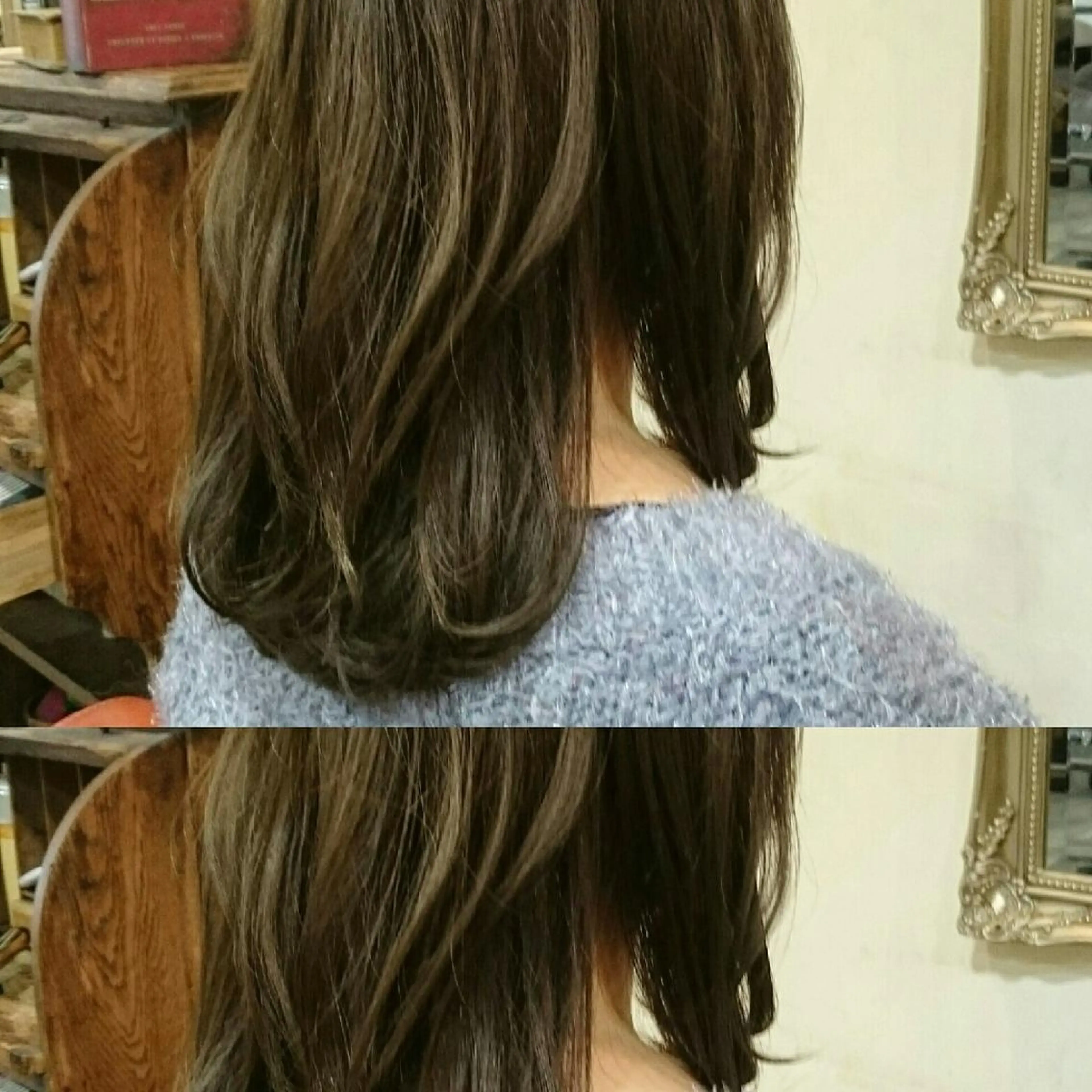 ミディアム カラー アディクシーカラー グレージュ カーキグレージュ RITA Hairs所属・Kawamoto Shinyaのヘアスタイル