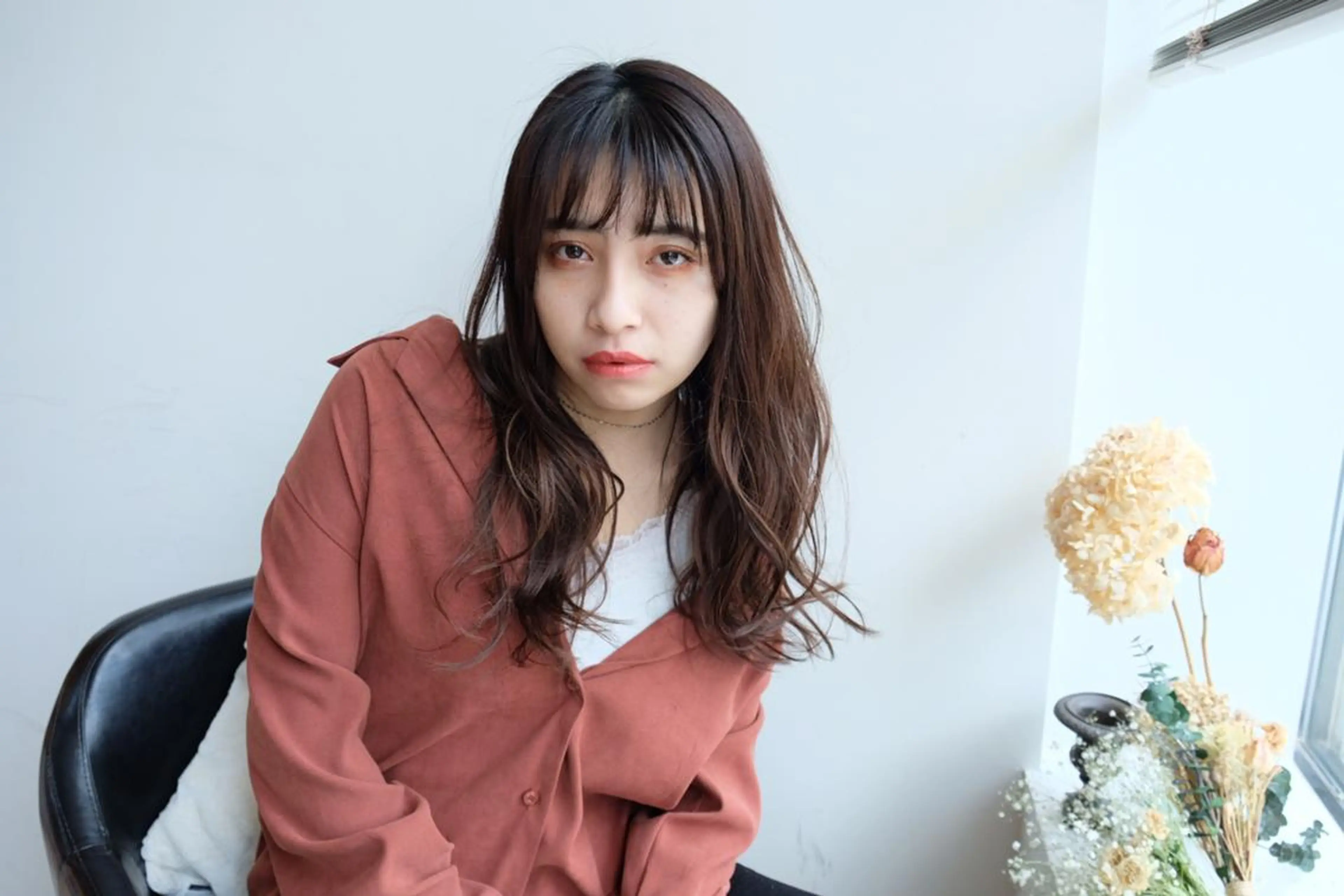 ロング カラー パーマ シースルーバング 大人お洒落女子❤︎ Ayakoのヘアスタイル